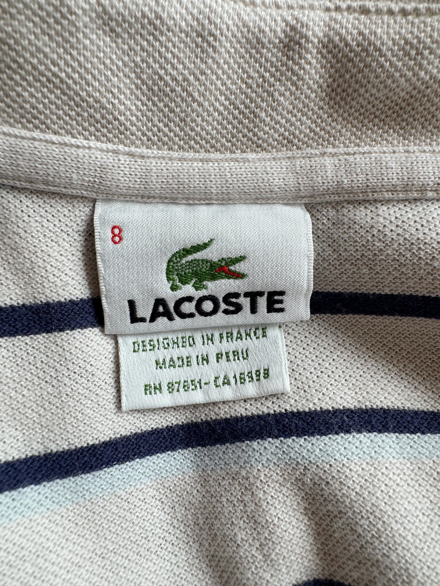 Beige 00s Striped Polo (XL)