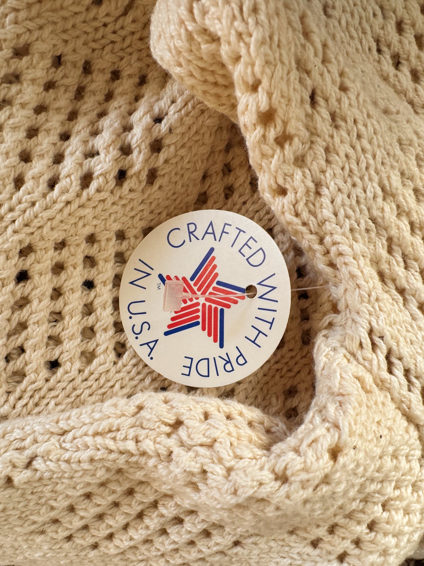 Knit 90s Sweater with Lace Collar (M)