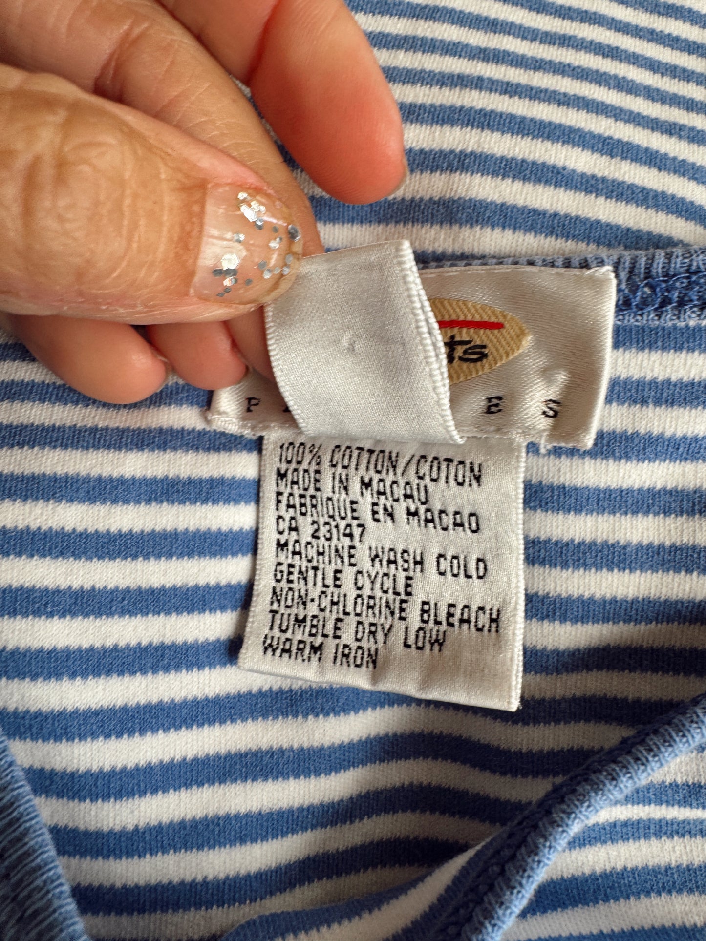 Cotton 90s Talbots Striped Tee (S)