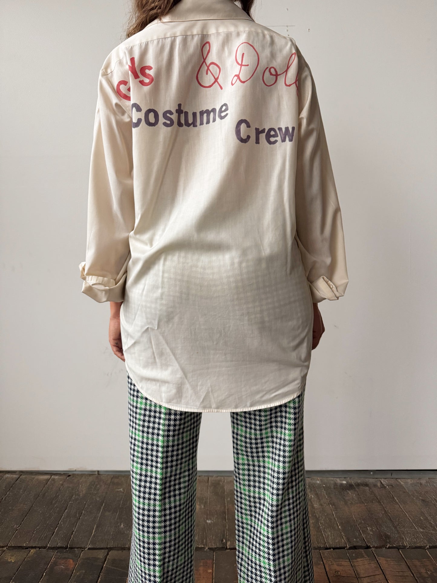 Guys and Dolls Costume Crew 70s Handwritten Shirt (Mens L)