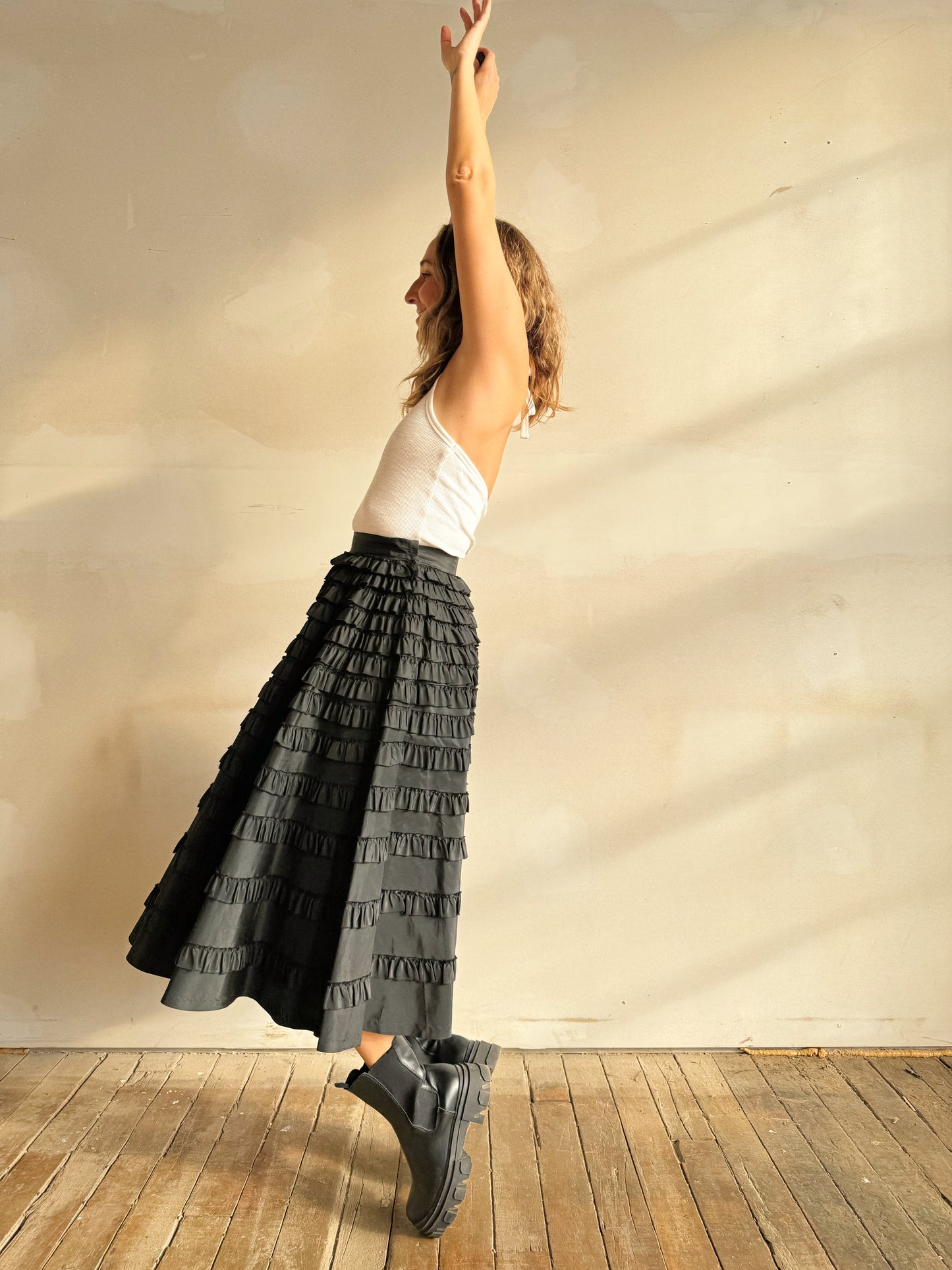 60s Ruffle Full Skirt