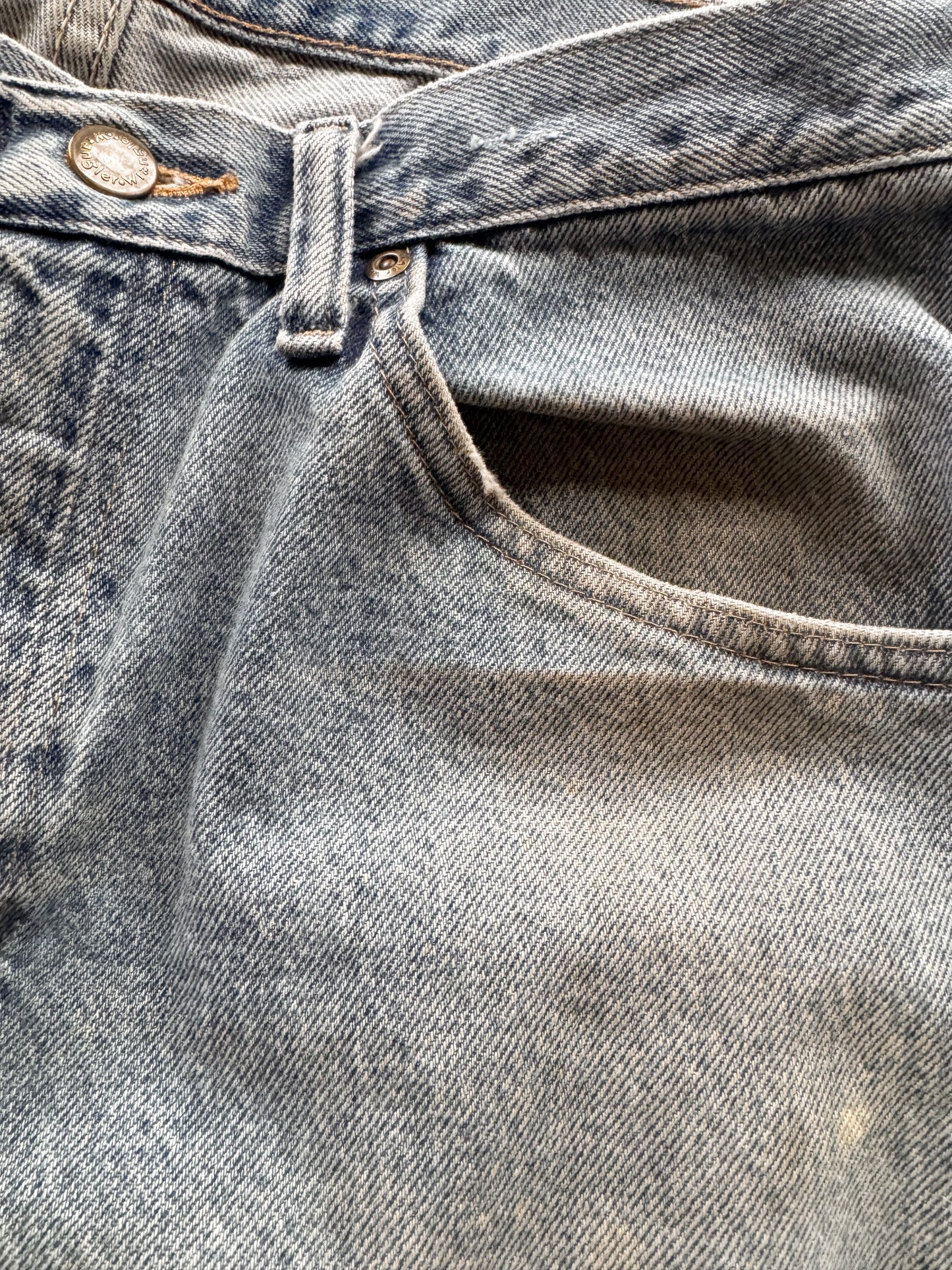 Wrangler Distressed Straight-Leg Denim Pant (32")