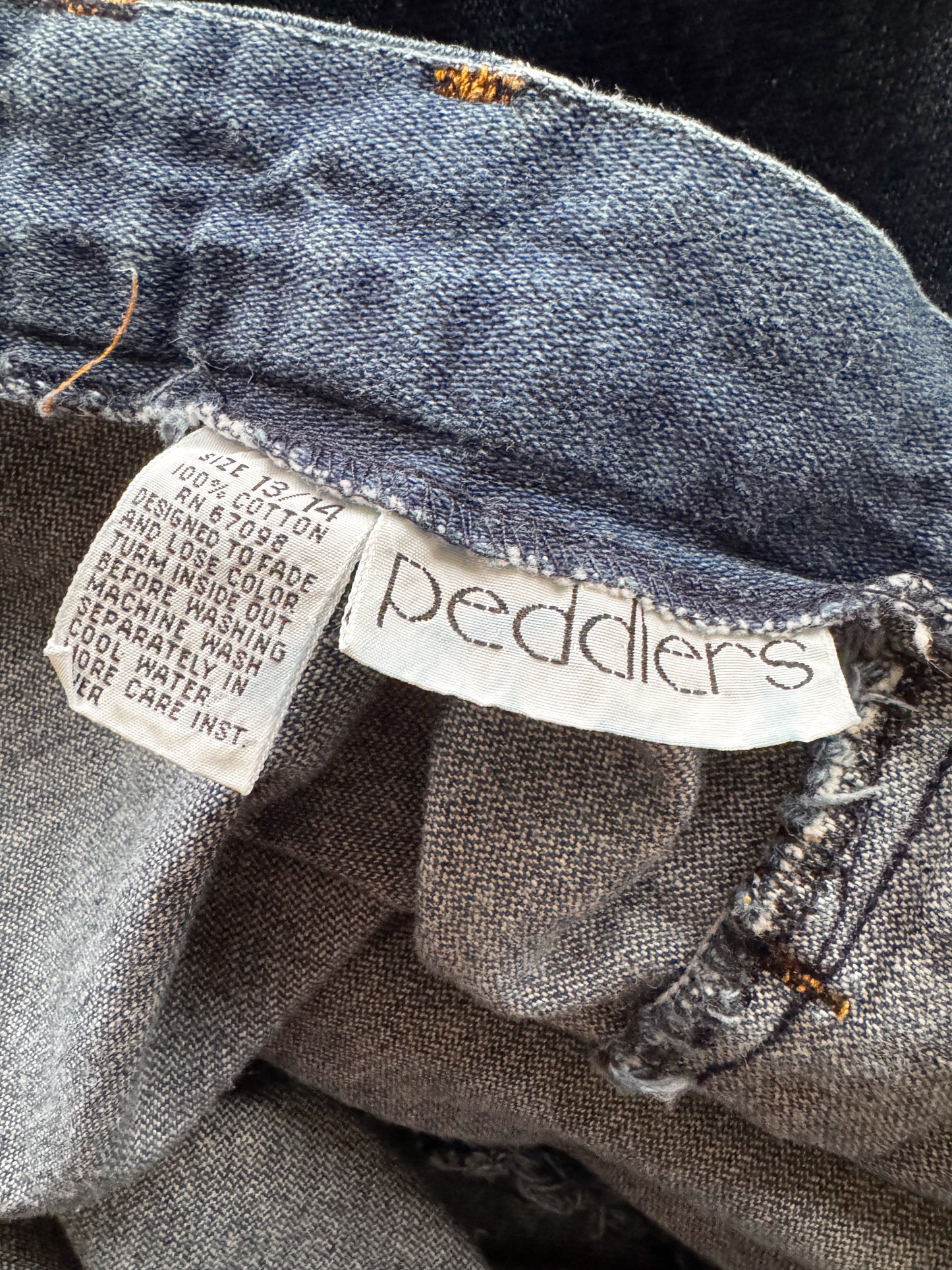 Peddlers 70s Denim Seamed Circle Skirt (S)