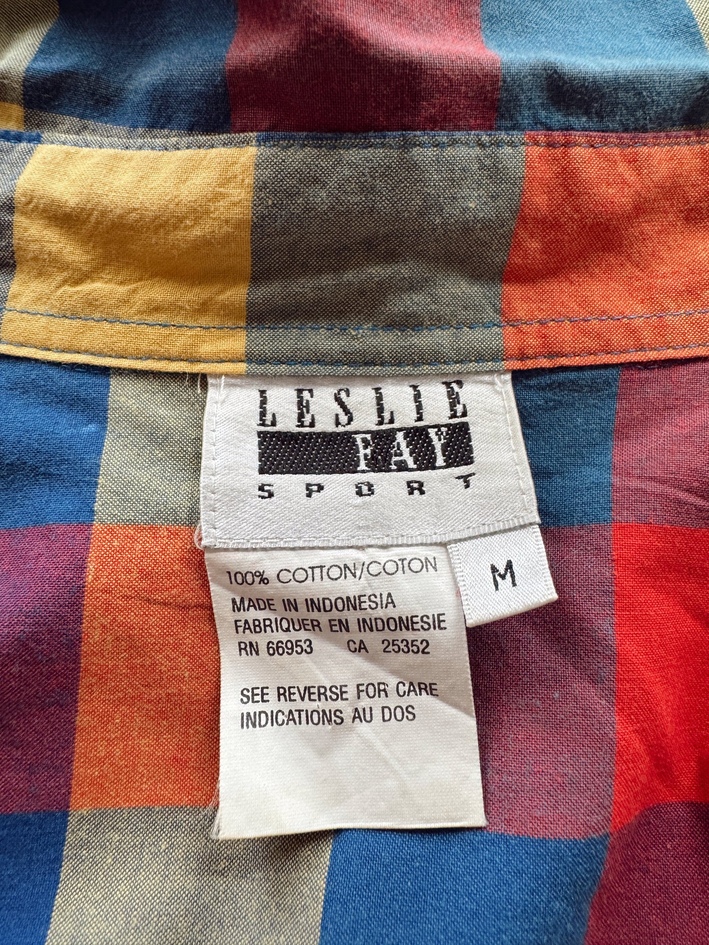 Multicolor Plaid Woven Shirt (M)
