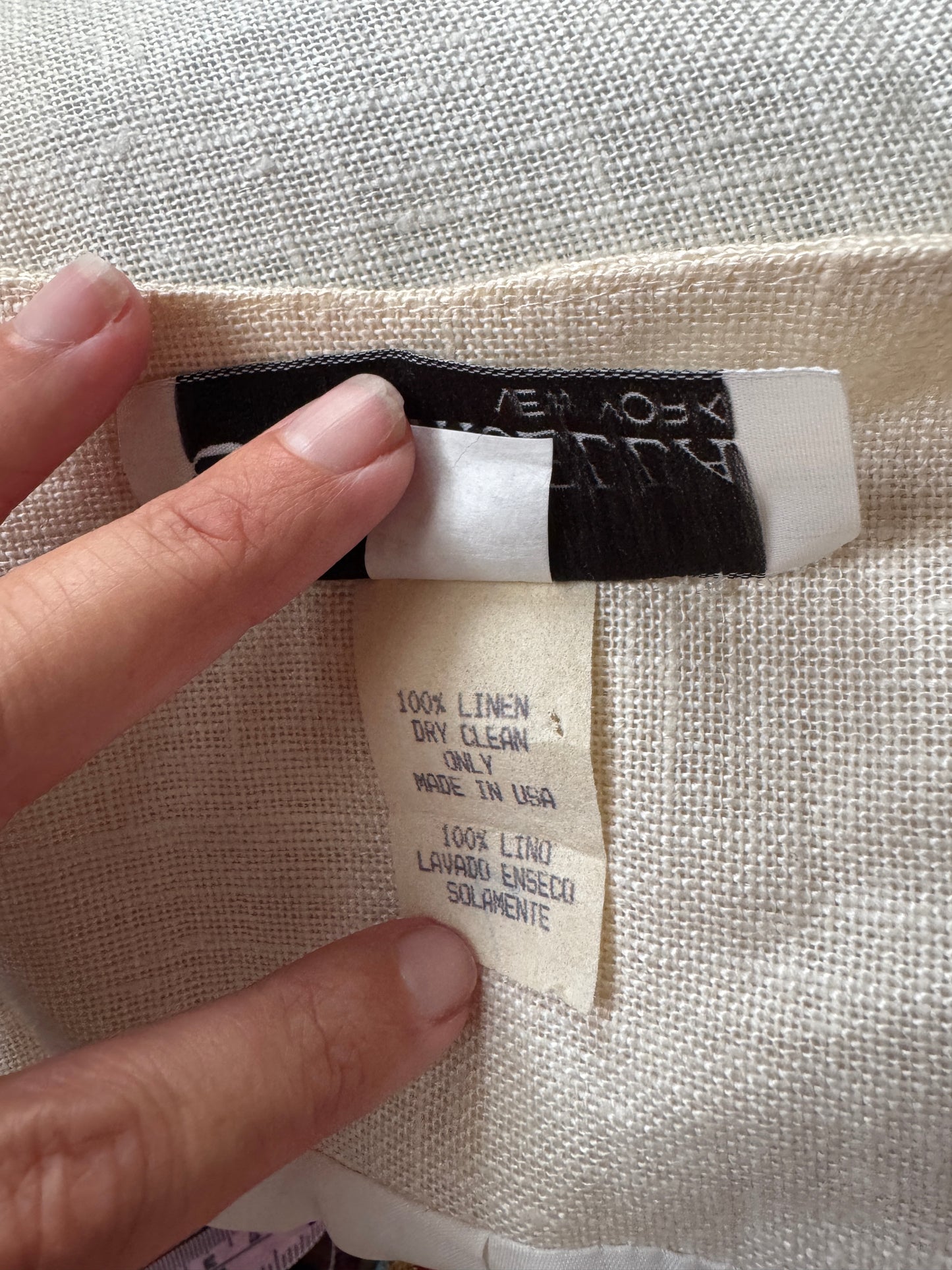 Linen 90s Double-Breasted Vest (XL)
