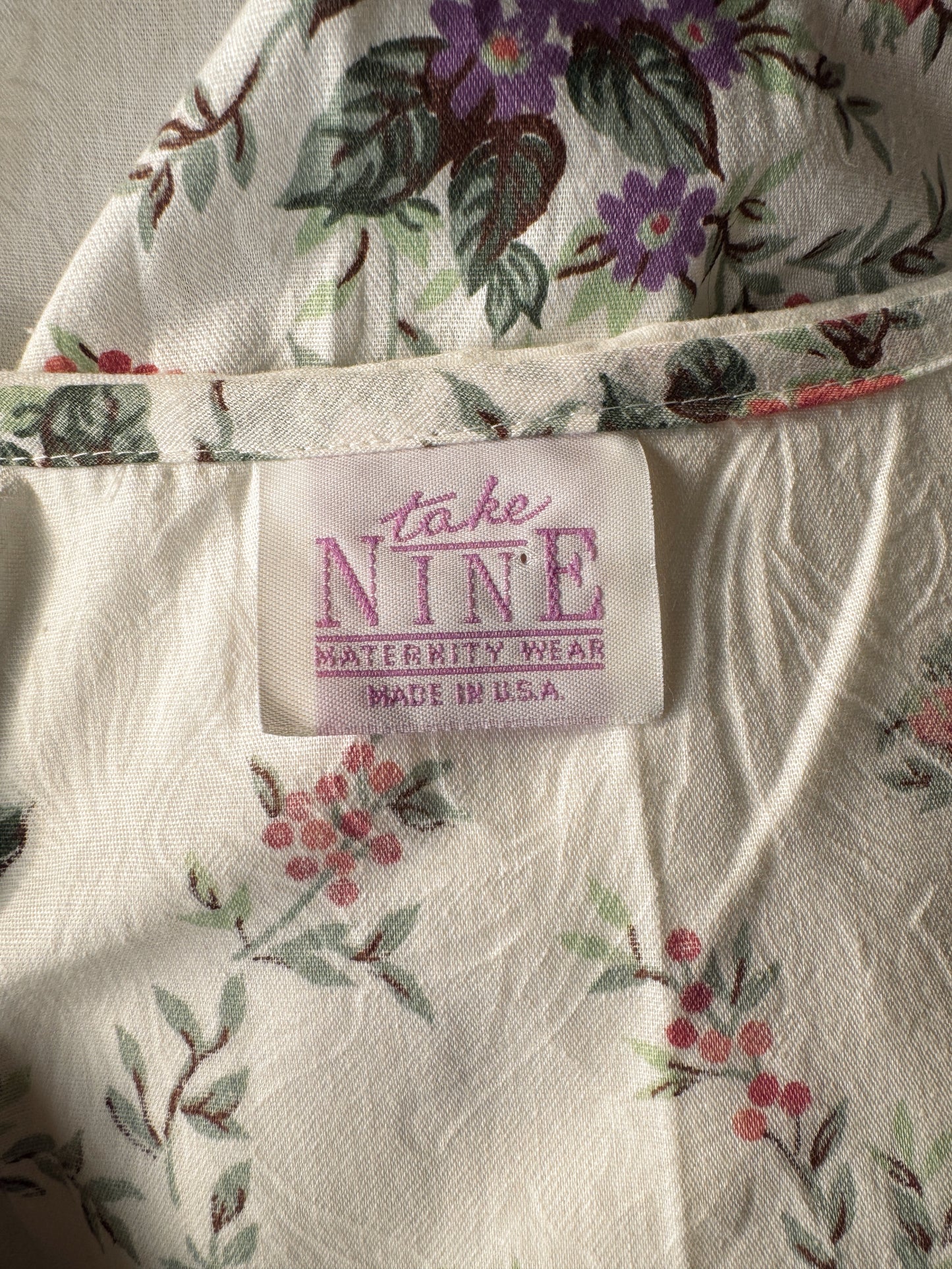 Floral 90s Lace Cotton Dress (M)