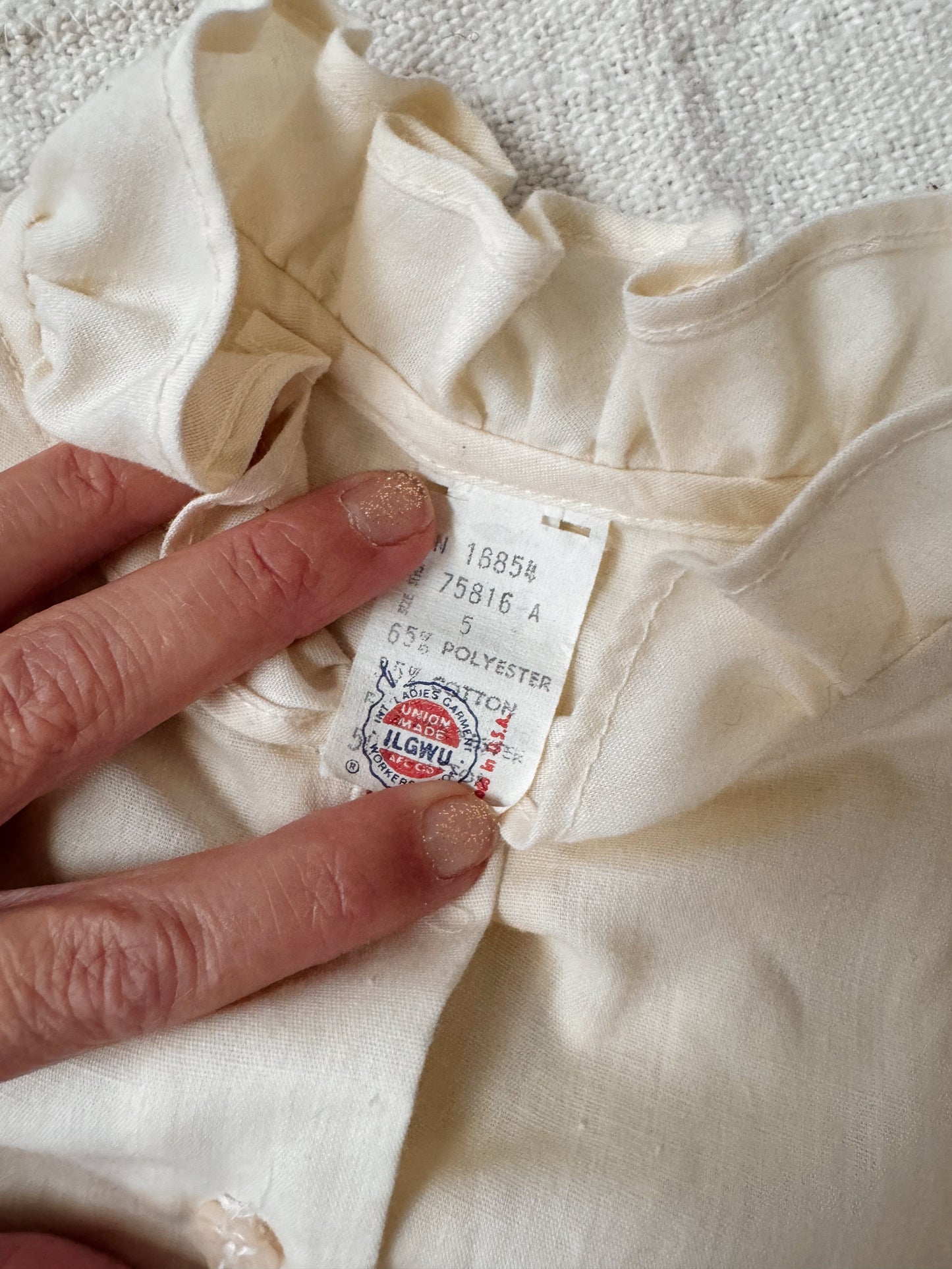 Union Made Flower Button Ruffle Blouse (2T)