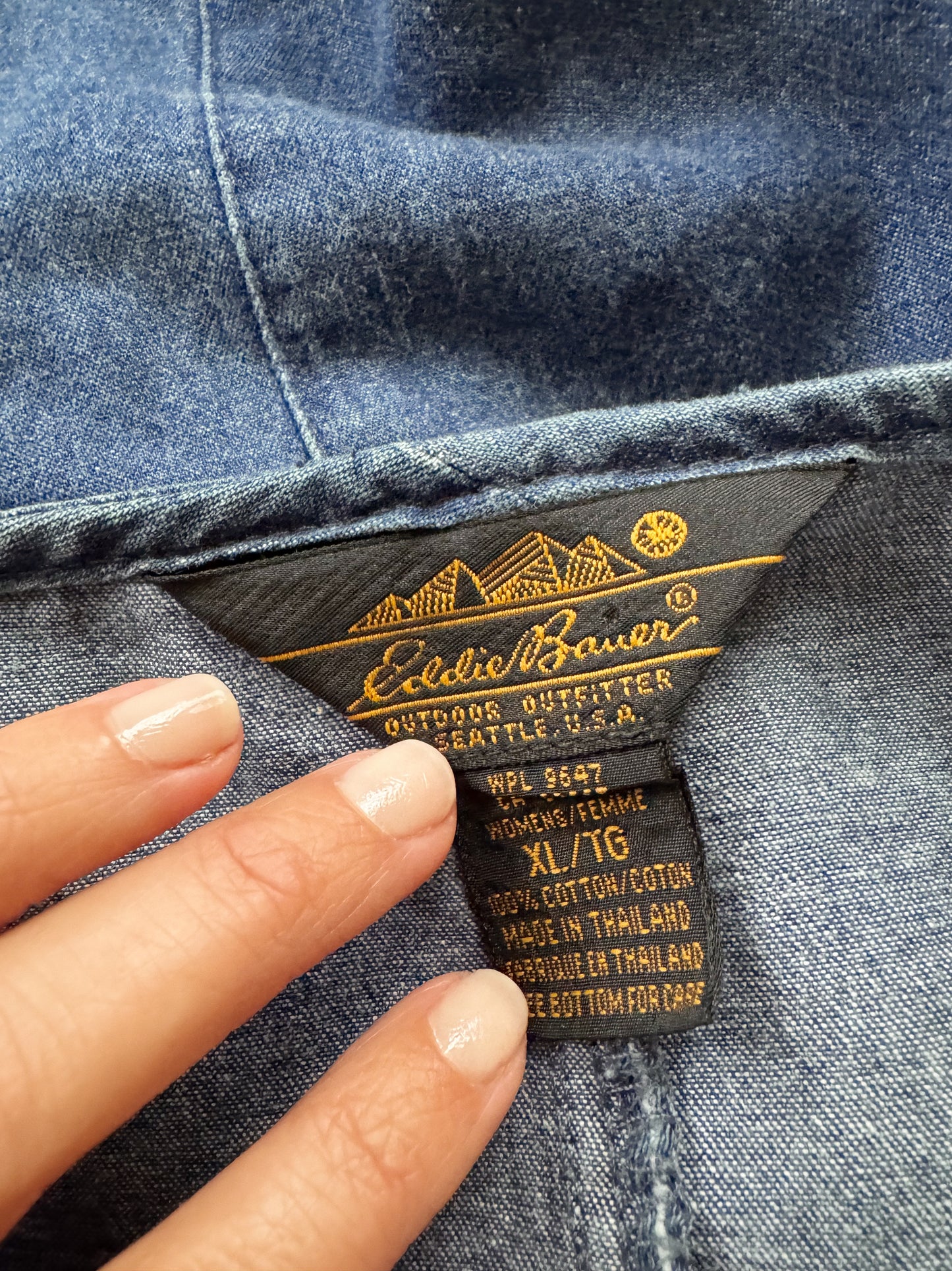 Eddie Button Front 90s Denim Dress (XL)