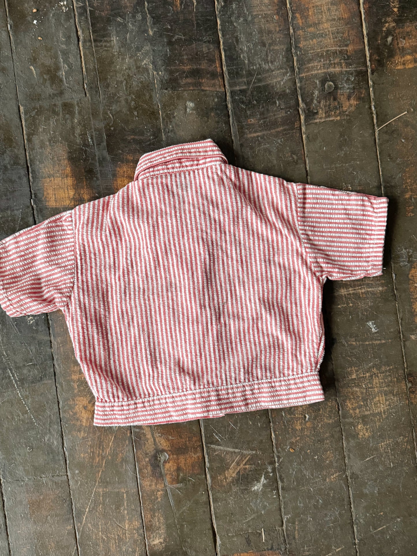 Seersucker 70s Flat Embroidery Top (12mths)