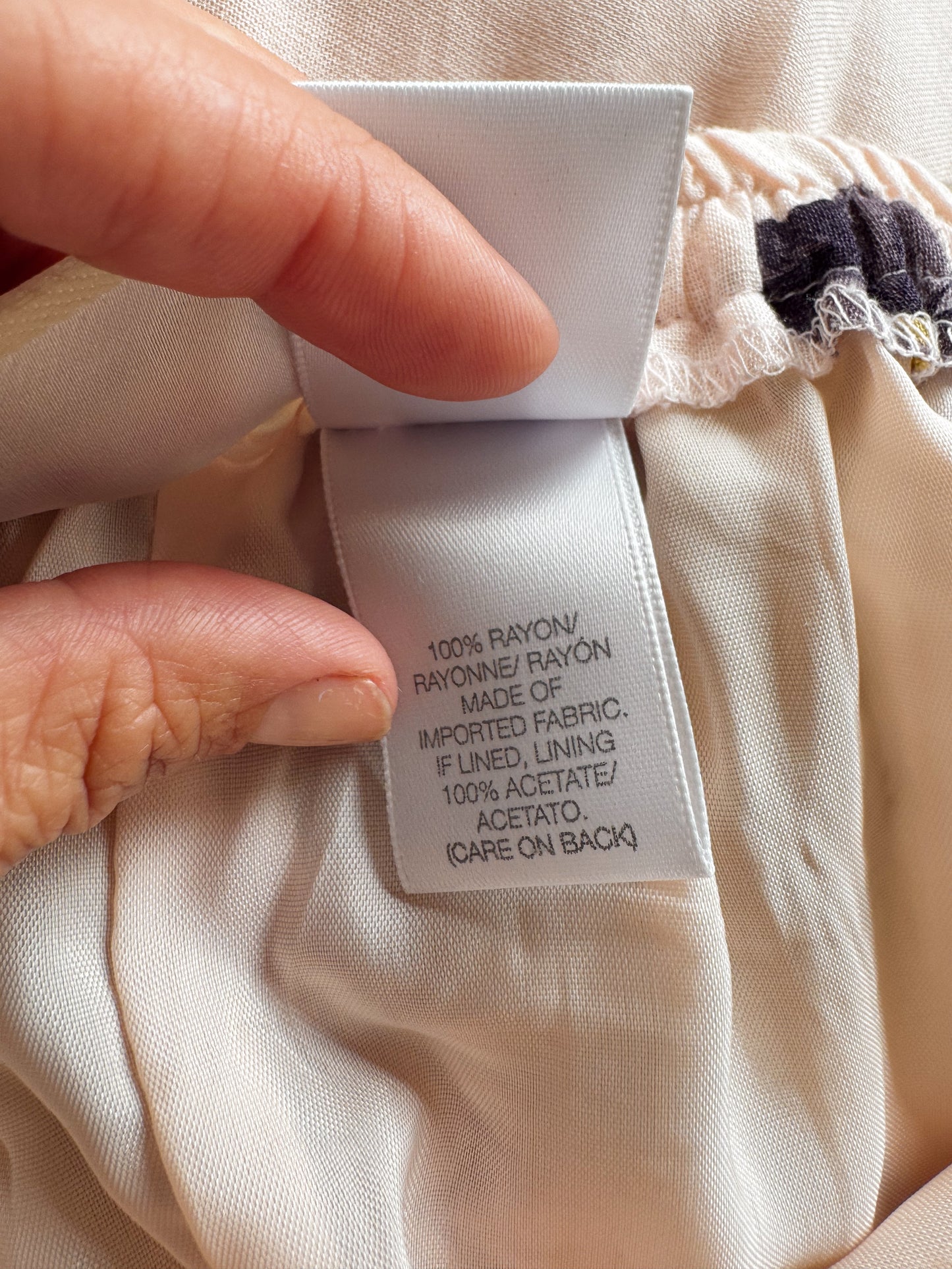 90s Floral Elastic Maxi Skirt (30")