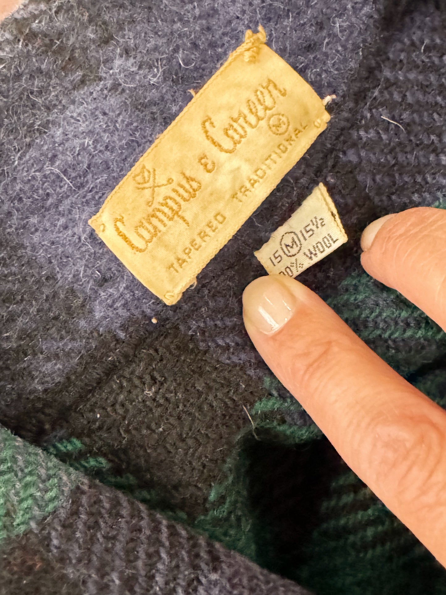 60s Scottish Clans Plaid Wool Pullover Sweater (M)