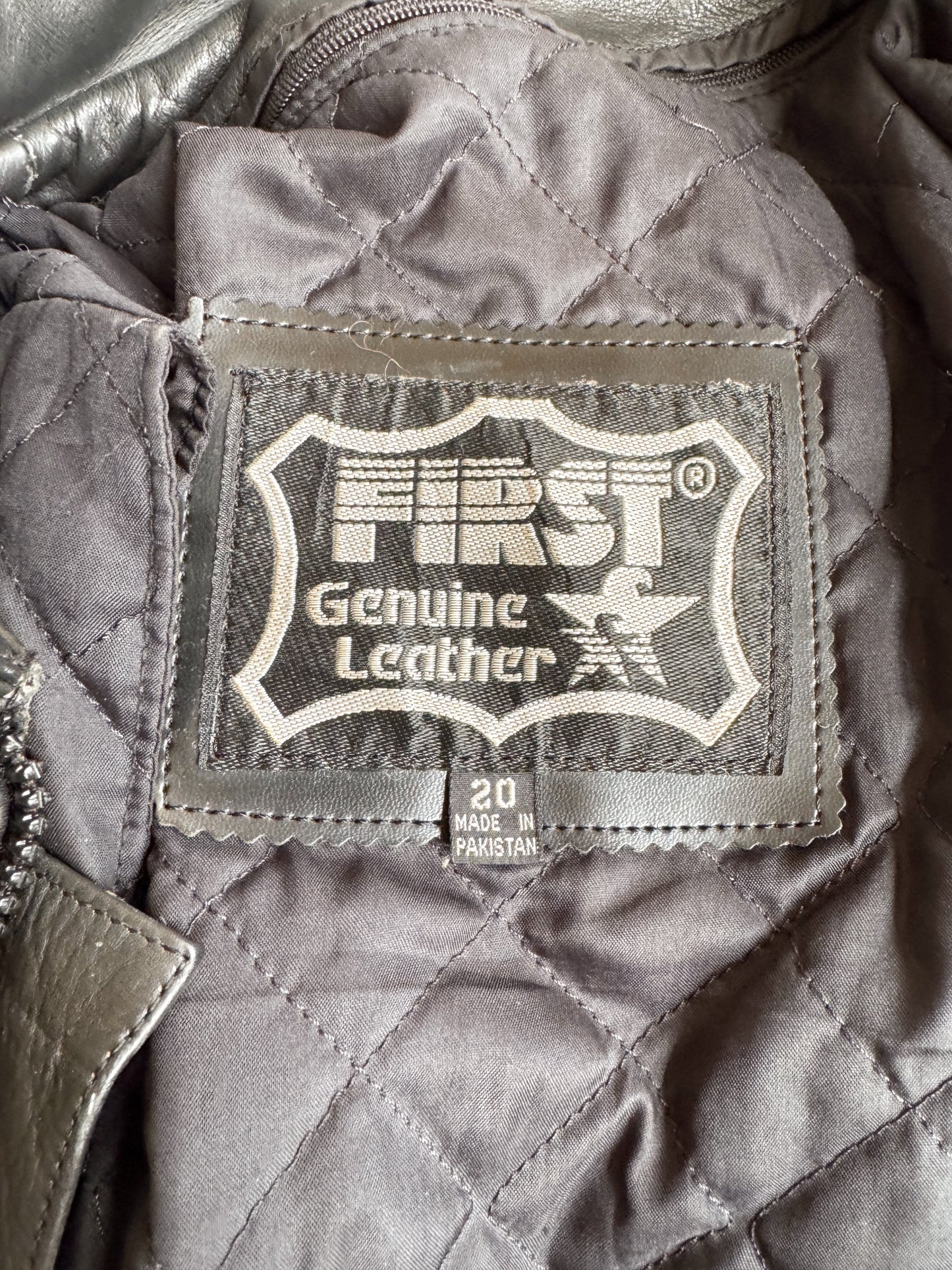 Leather Fringe Motocycle Jacket with Rose Cut-out Details (XL)