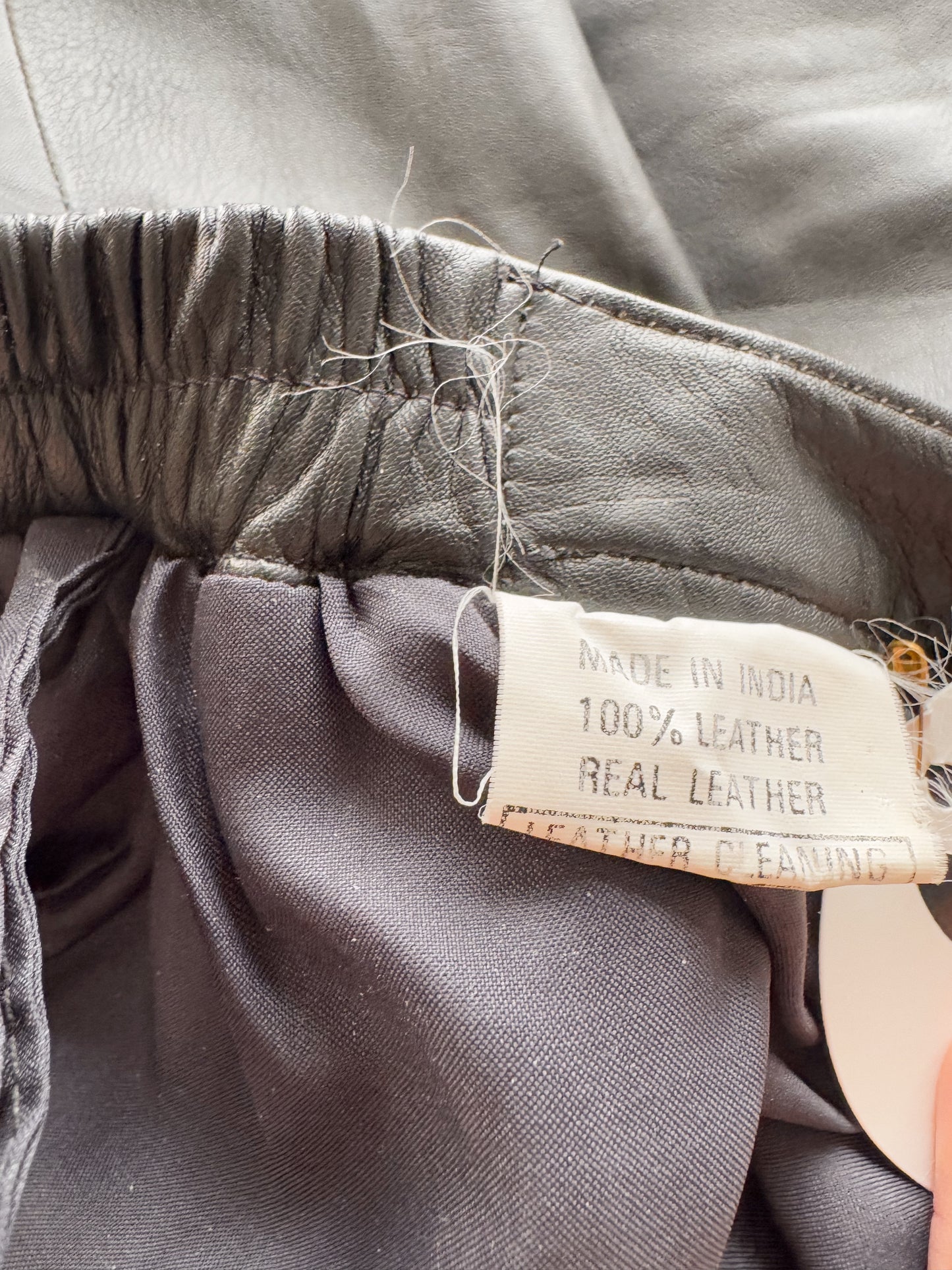 Leather Flutter 90s Midi Skirt (25")