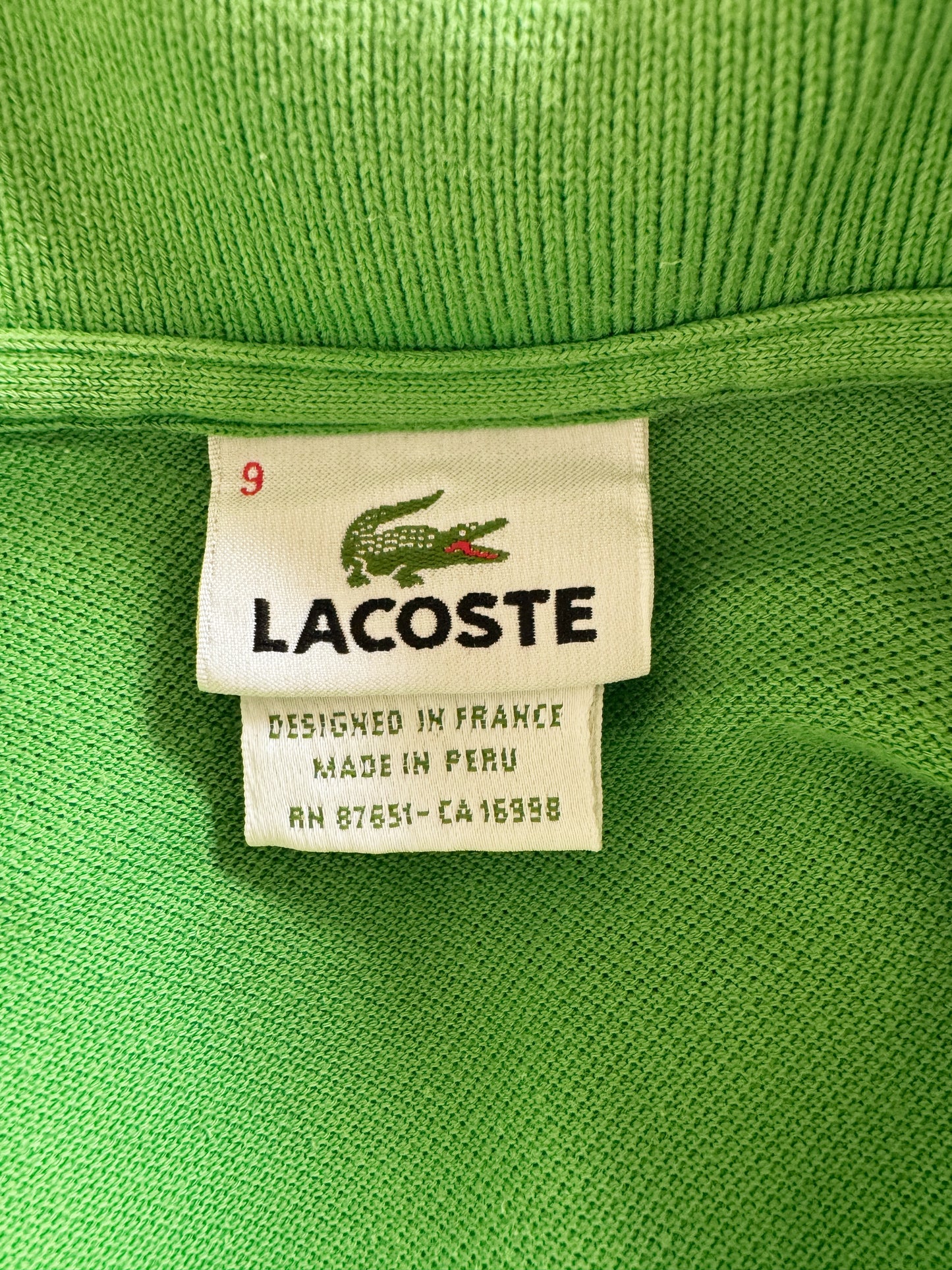 Oversize 00s Green Lacoste Polo (XXL)