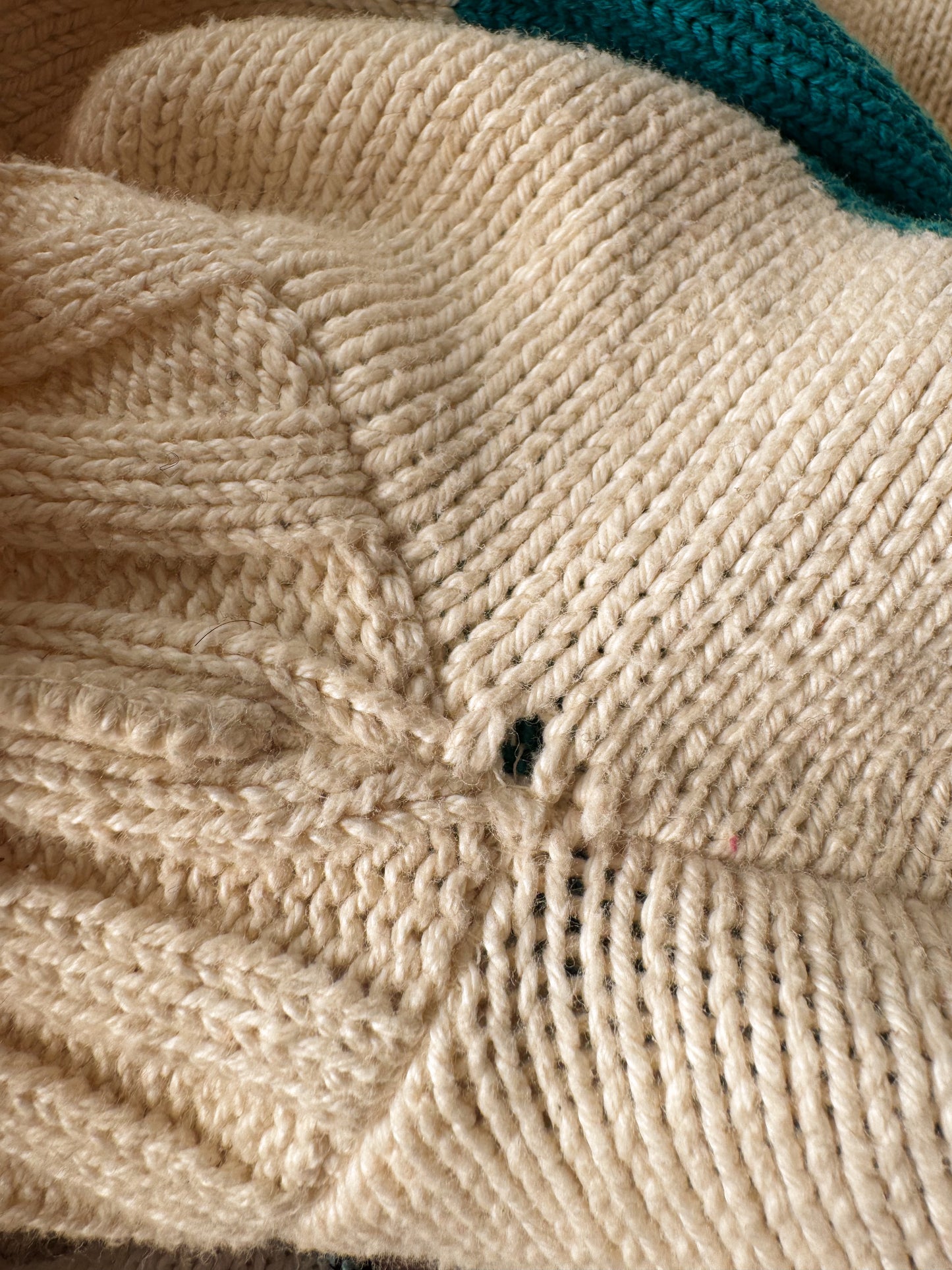 Knit Striped Turtleneck 90s Sweater (L)