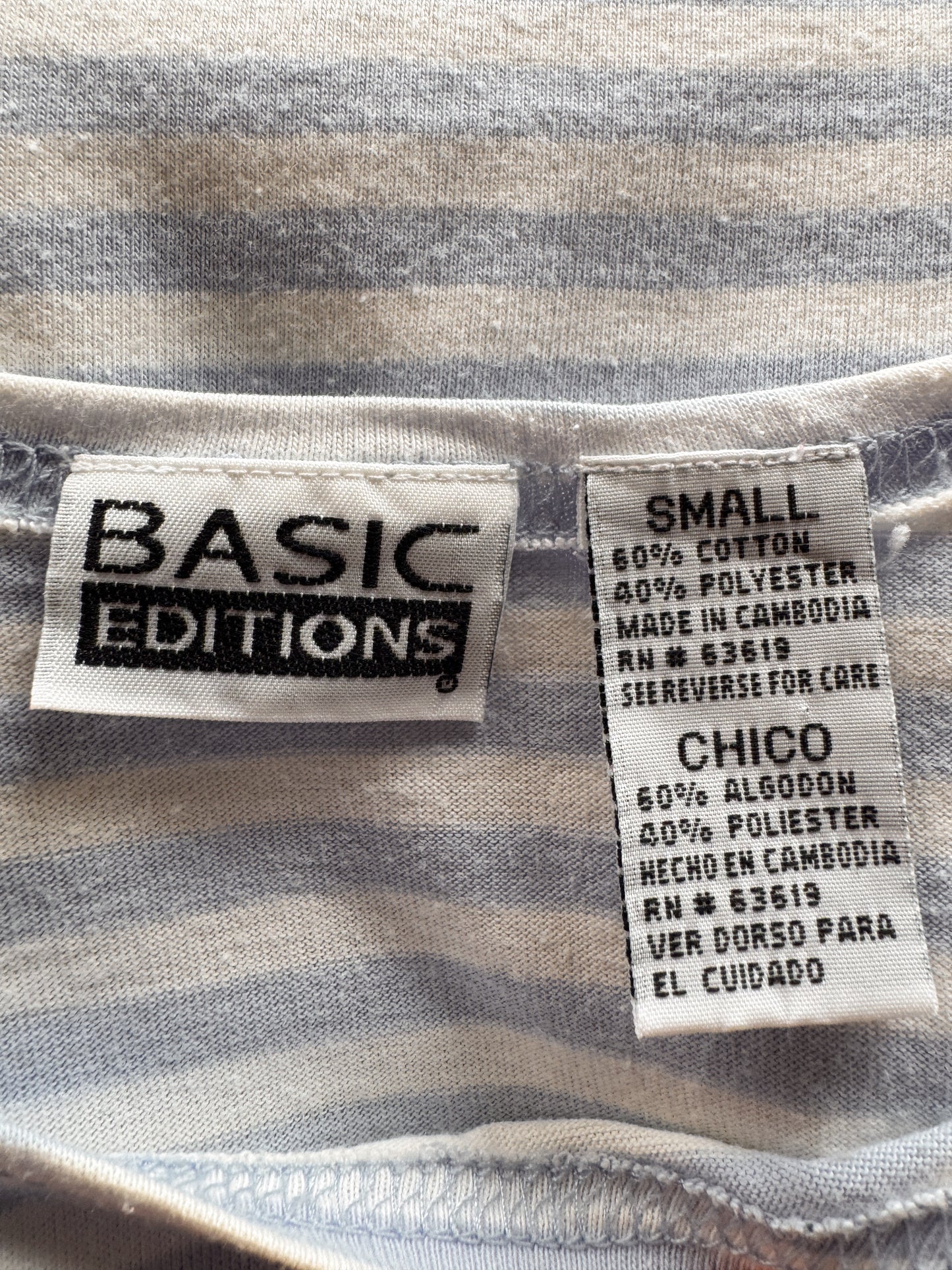 Baby Blue 90s Striped Tee