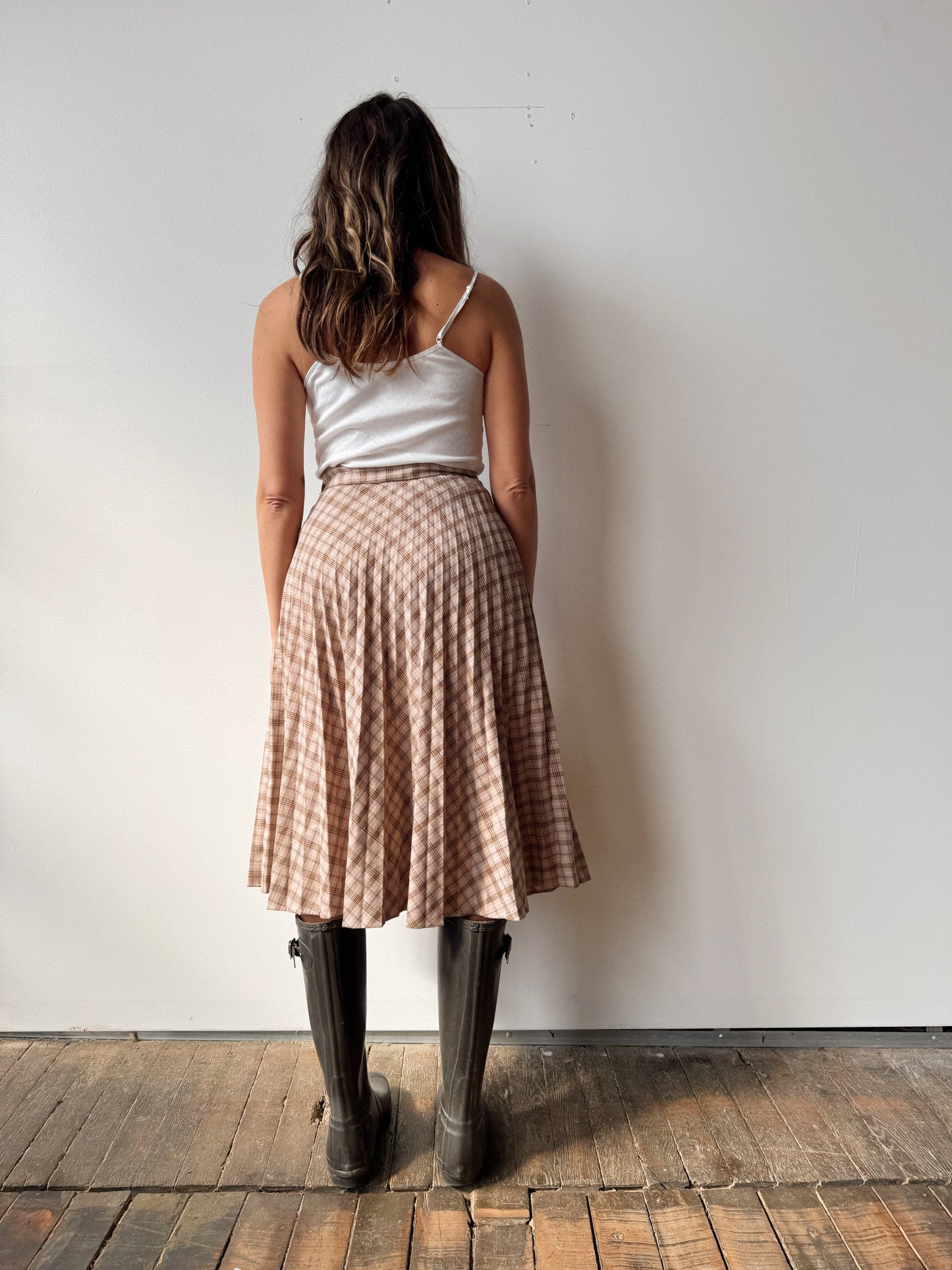 70s Wool Jayne Midi Skirt (25")