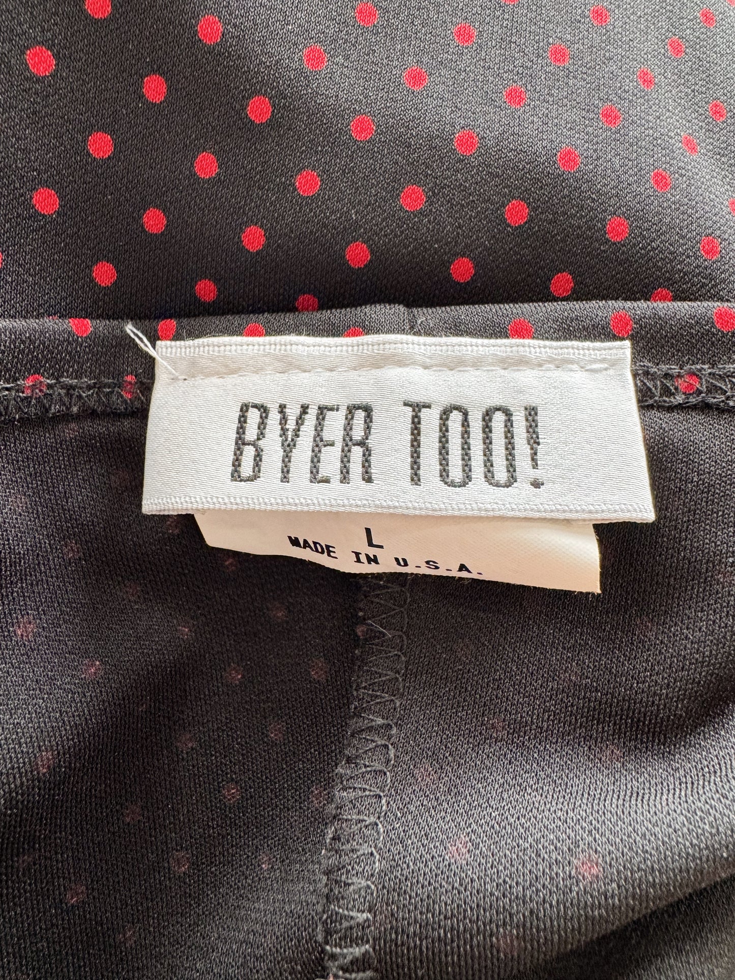 Byer Red Dotted Halter 90s Dress (M)