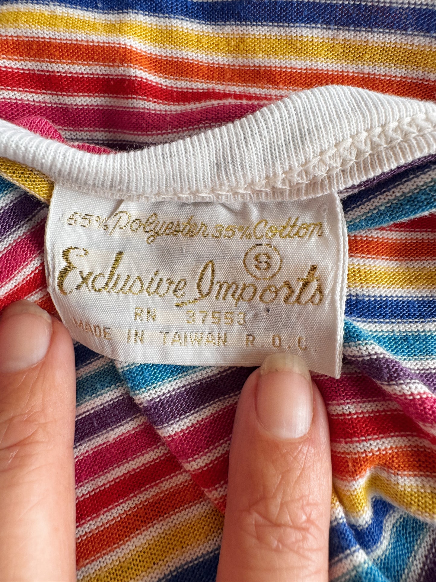 Rainbow 70s T-shirt (S)