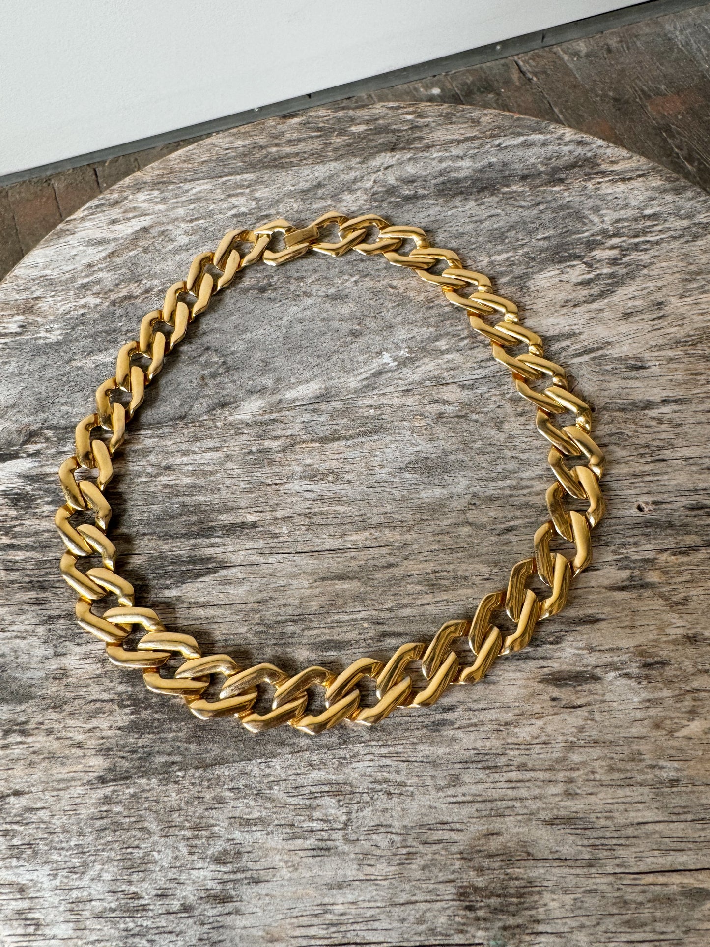 Gold Tone Interlock 17" Necklace