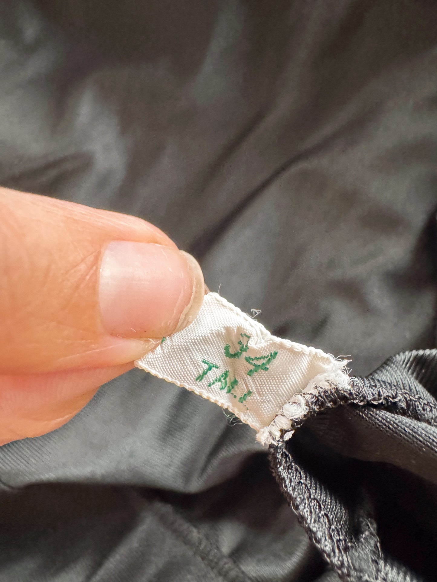 Lorraine Black Slip Dress with Sheer Panels (M)