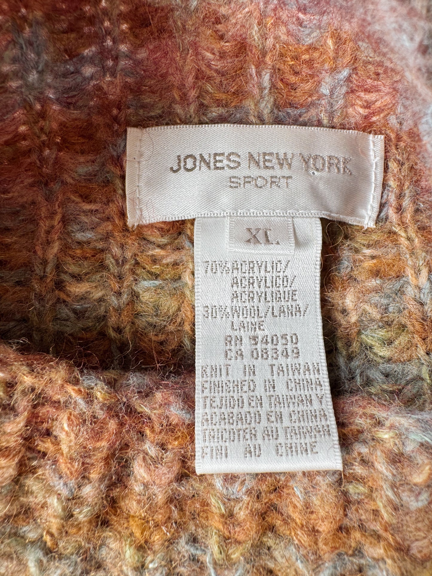 Melange 90s Wool Beige Sweater (XL)