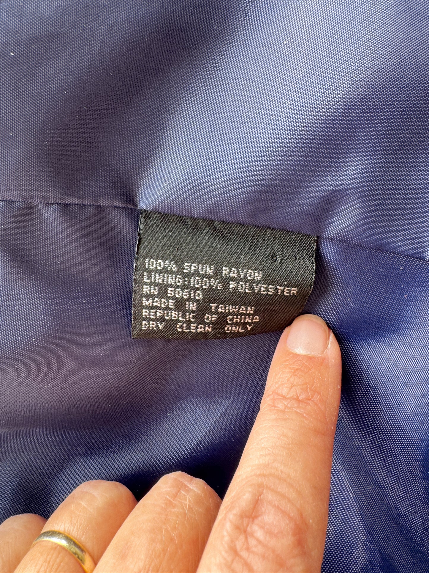 Blue 80s Checkered Blazer (L)