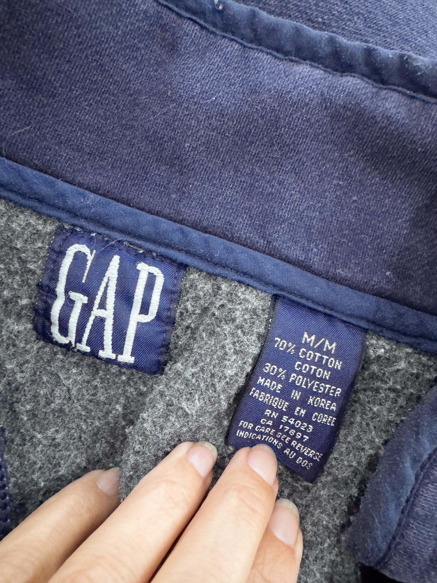 Navy Heavy Half-Zip 90s Gap Sweater (M)