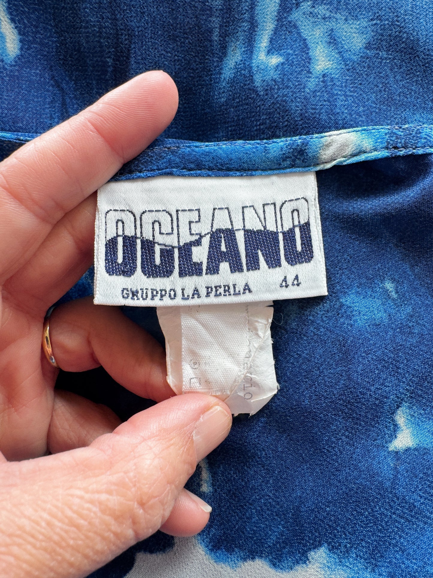 90s La Pearl Oceano Water Coverup Dress (M)