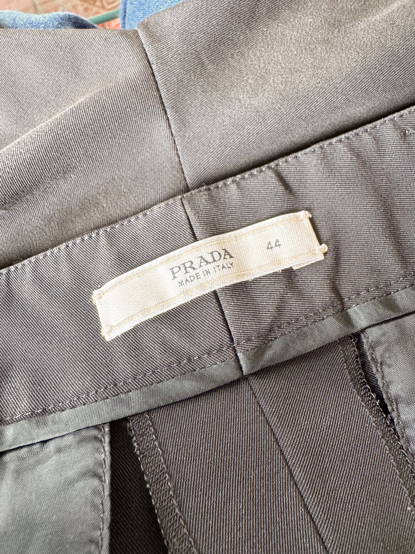 Prada Black Nylon Low-rise Trouser Pants (34")