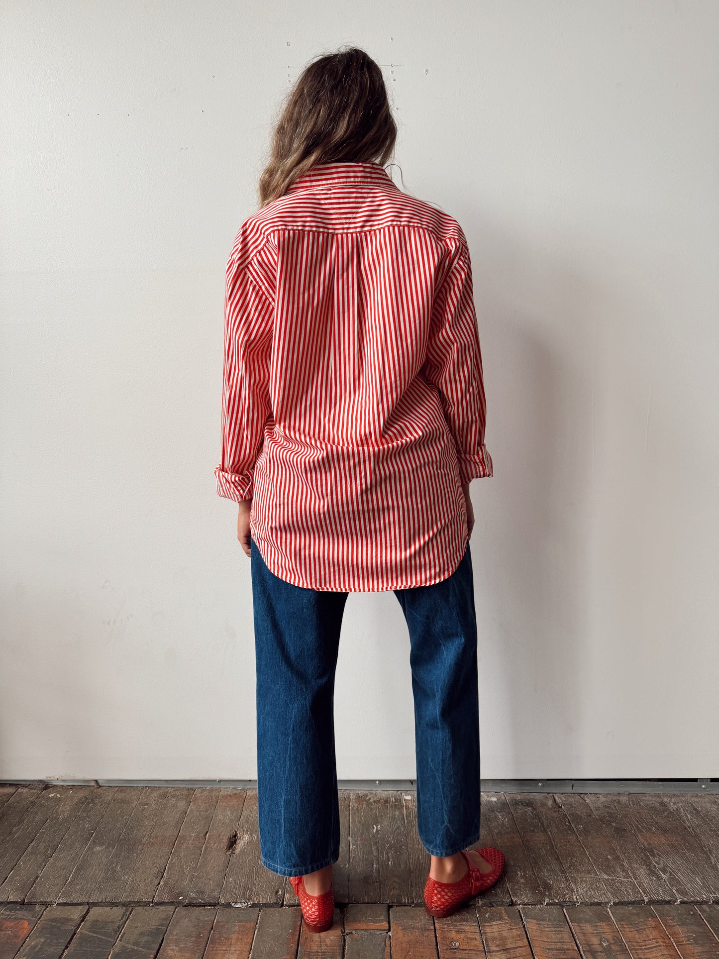 Candy Stripe Tommy Woven Blouse (S)
