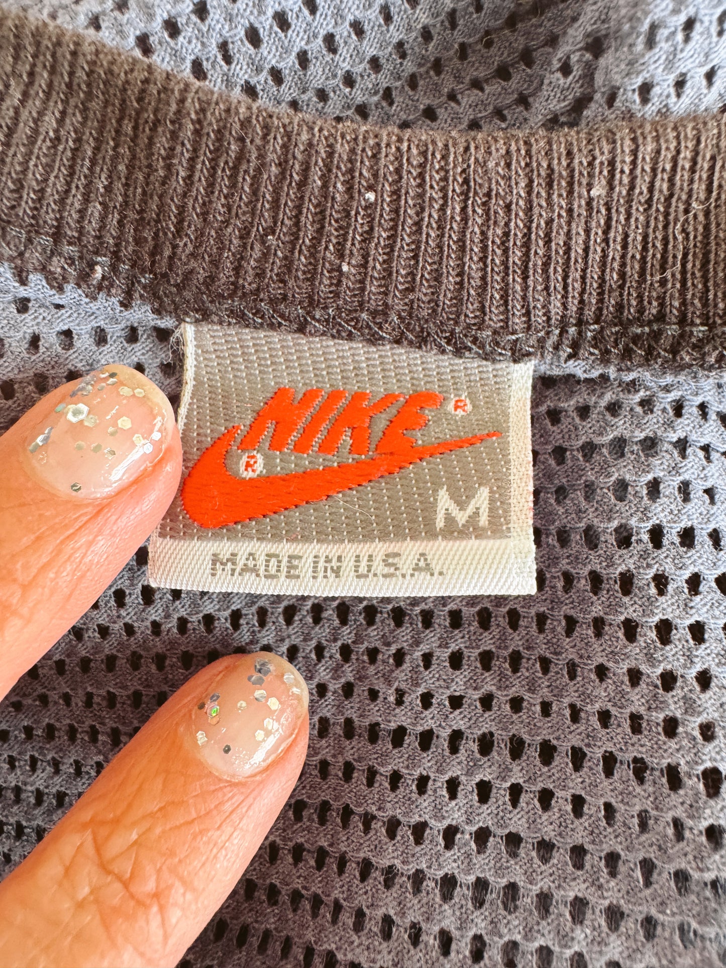 Made in USA 80sNike Mesh Contrast T-shirt (M)