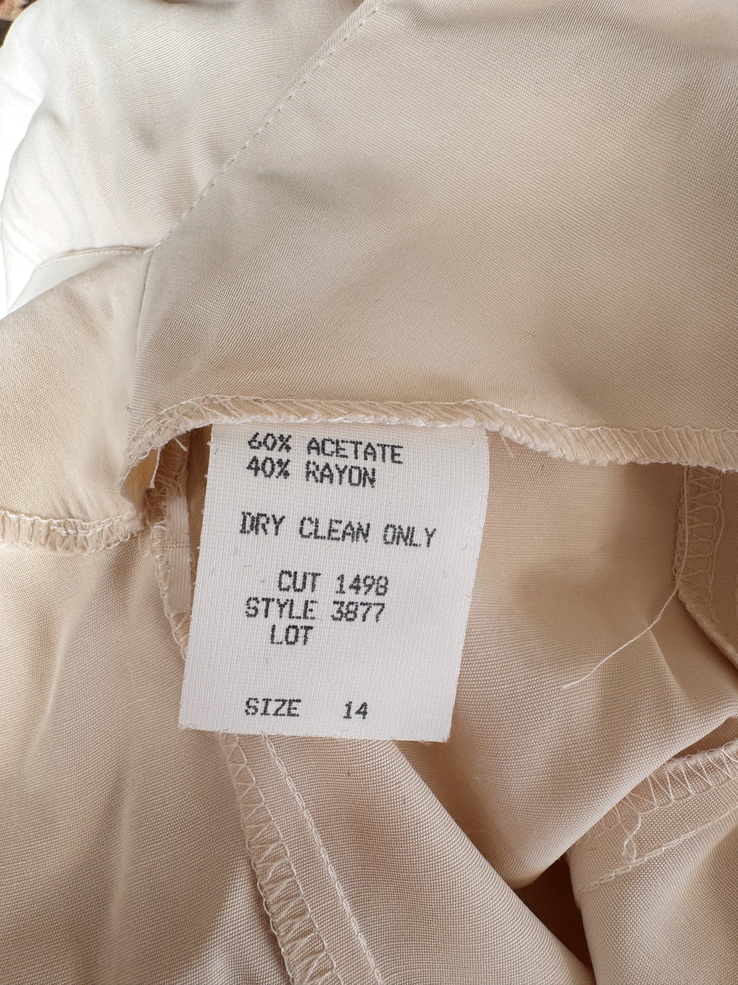 Ivory 90s Button-Front Dress (L)