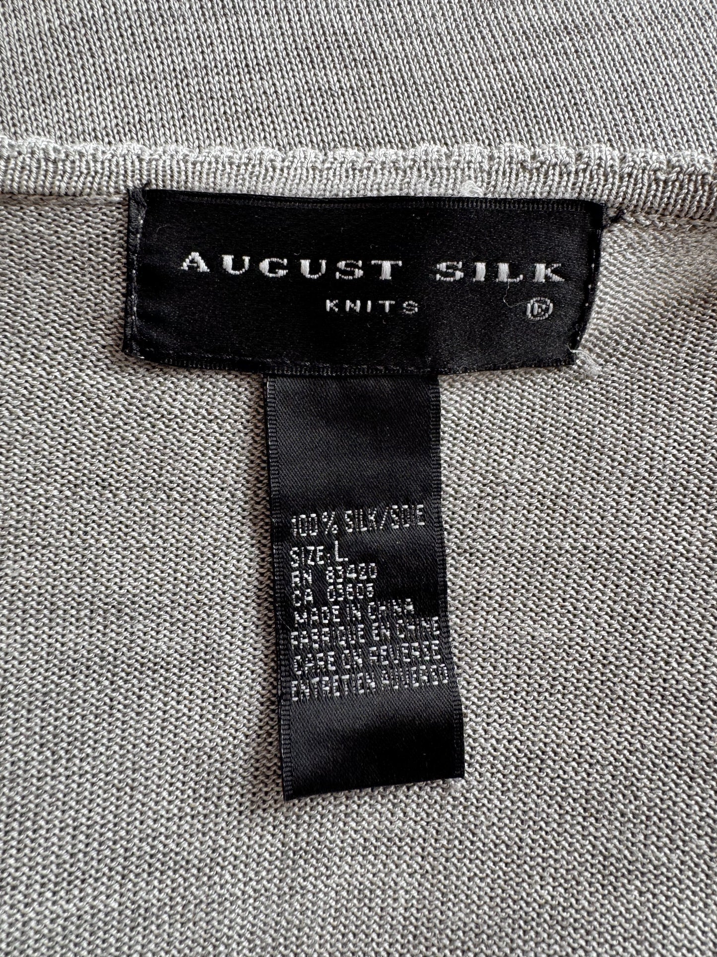 00s Silk Gray Cardigan (L)