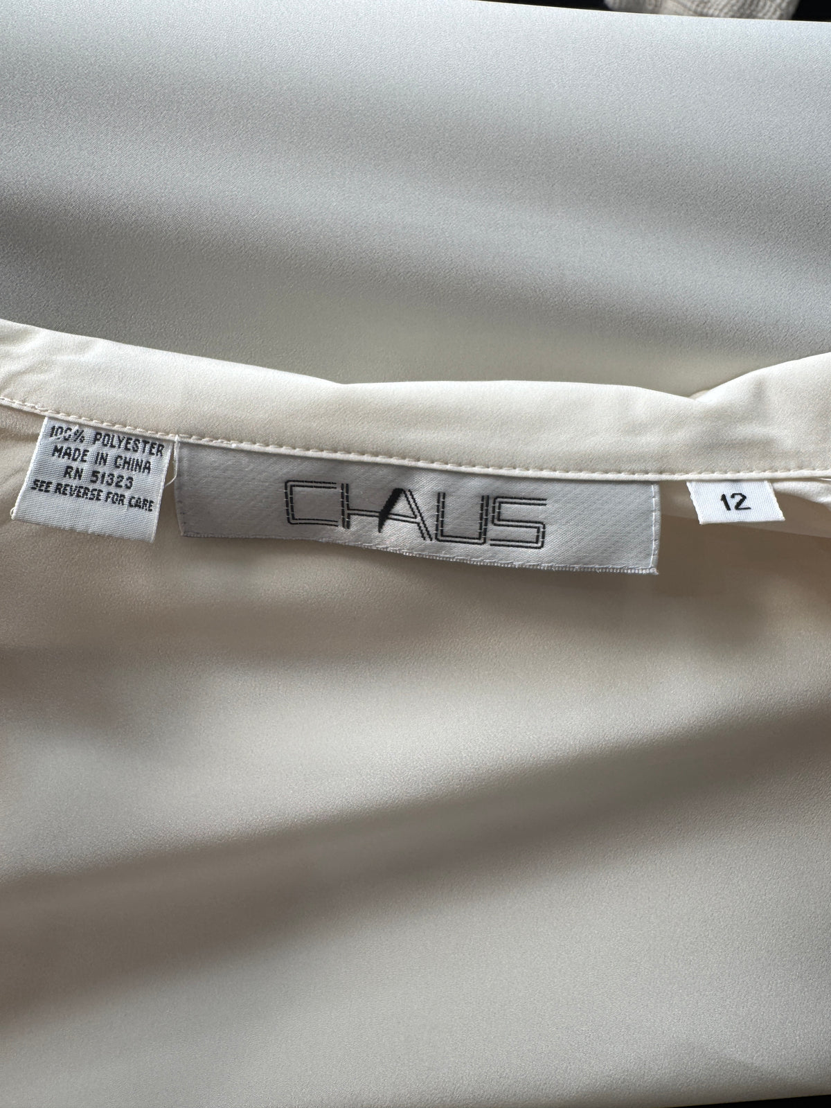 00s Cream Relaxed Blouse (L)