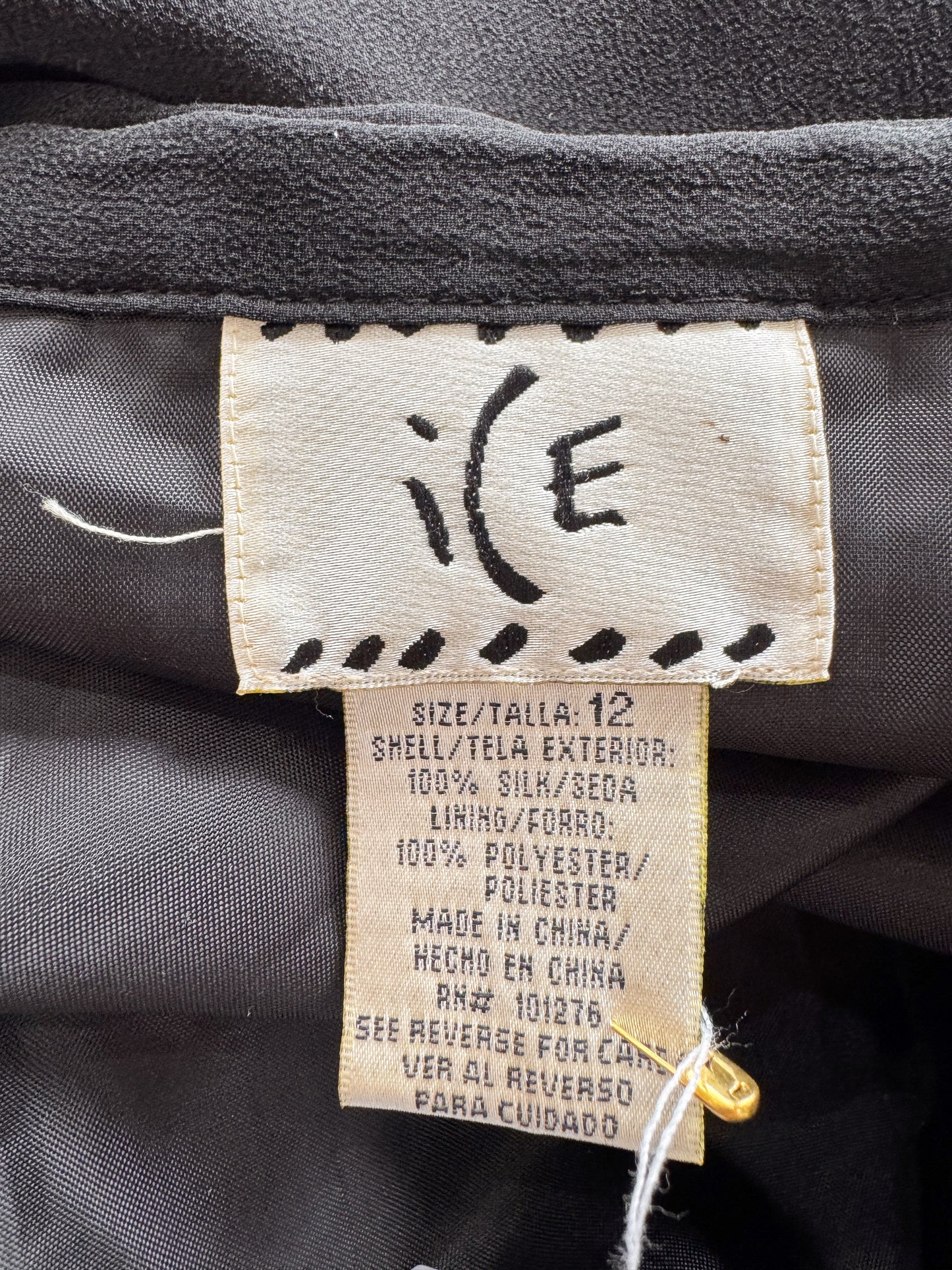 Silk 90s Slit Maxi Skirt (M)