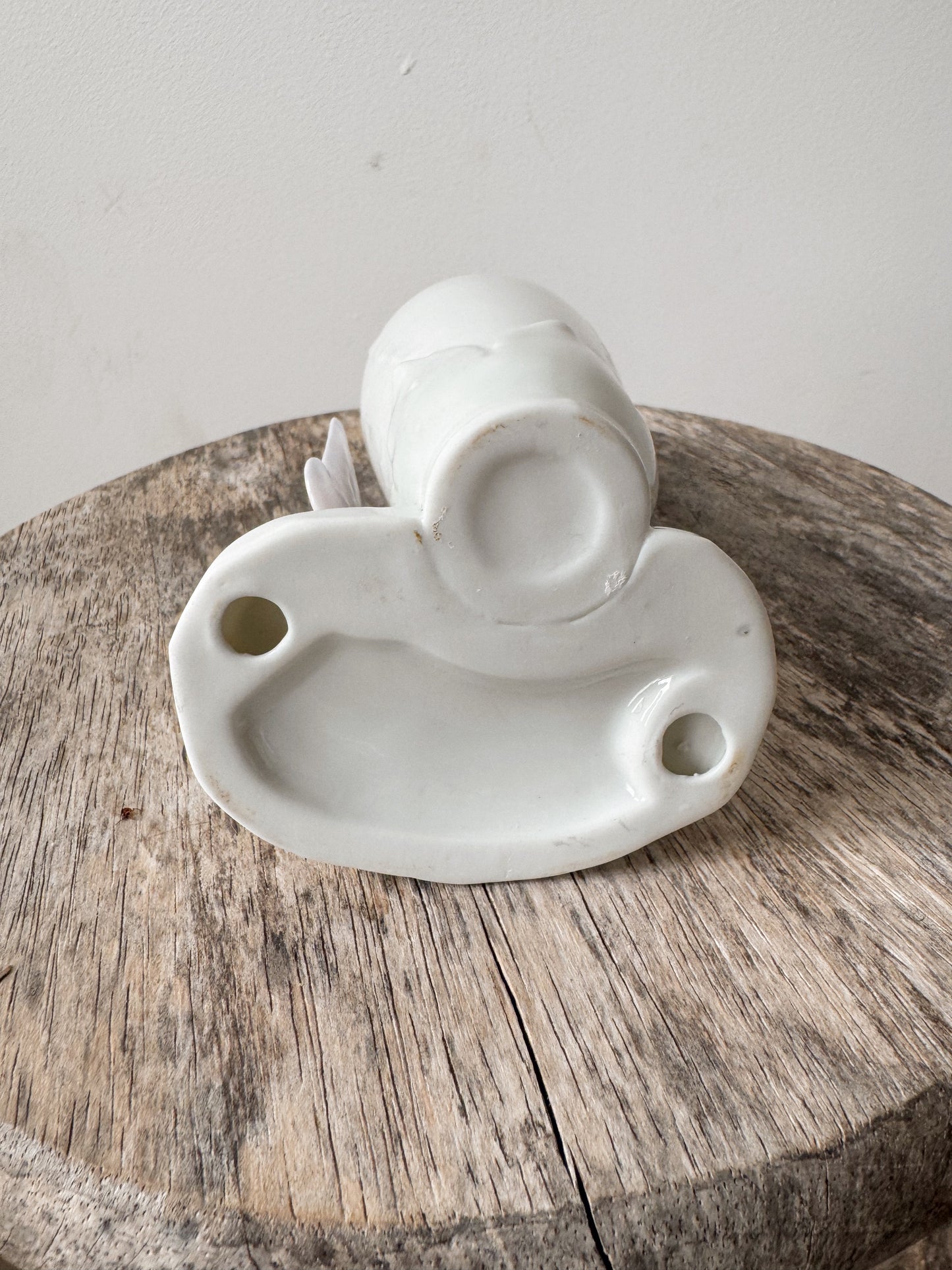 Porcelain Fairy and Swan Vase