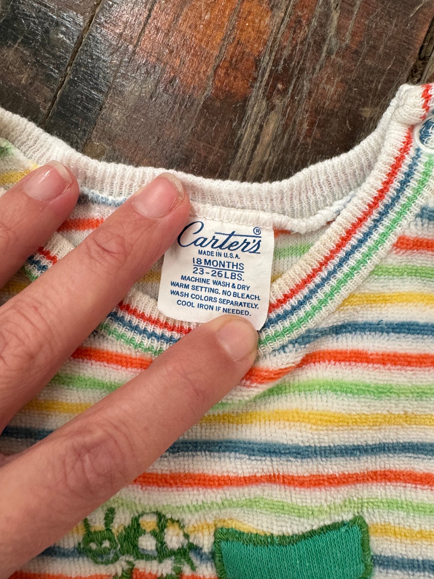 Velour 70s 123 Bug Onesie (18mos)