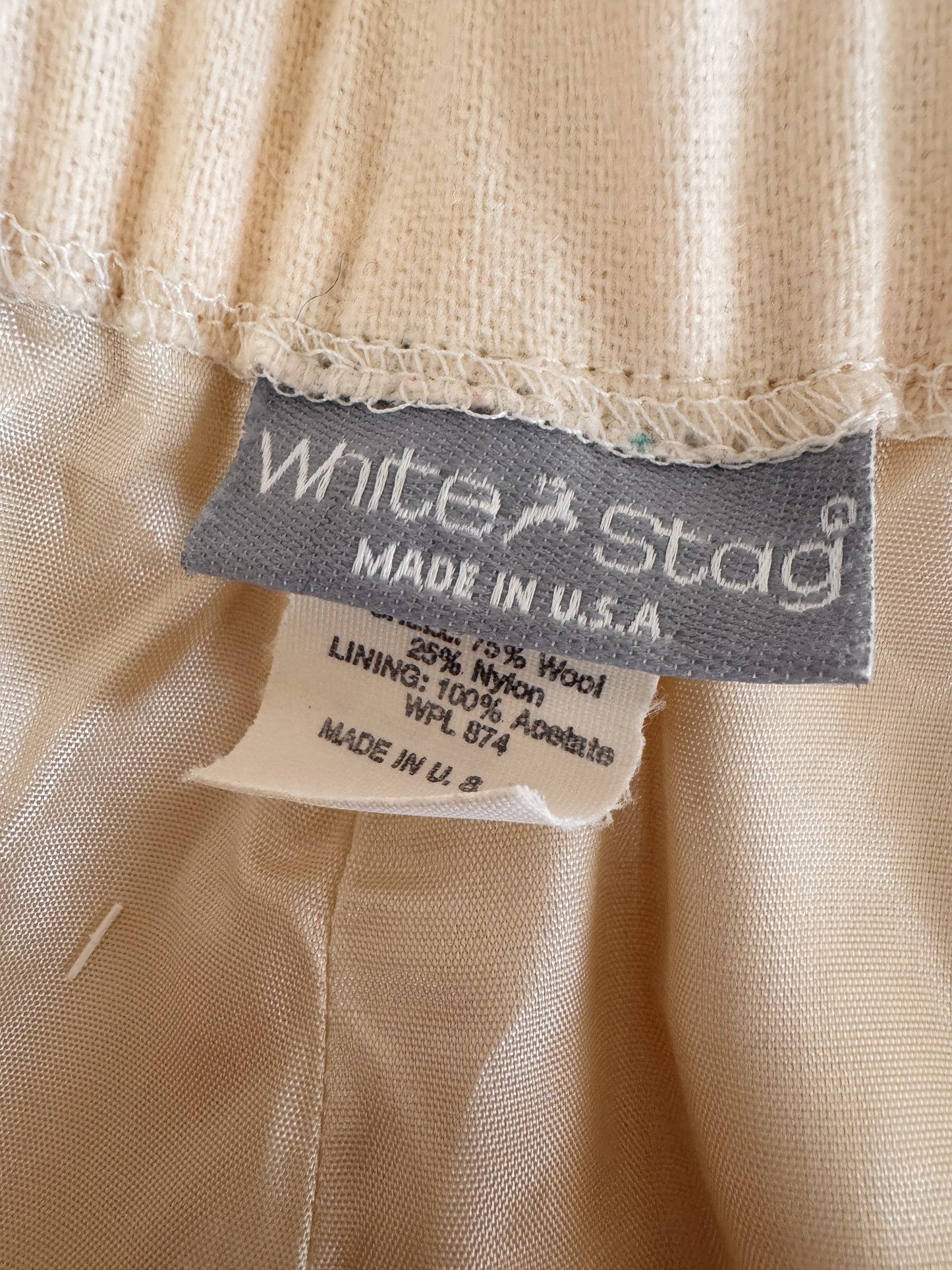 Wool Ivory 80s Trouser (31")