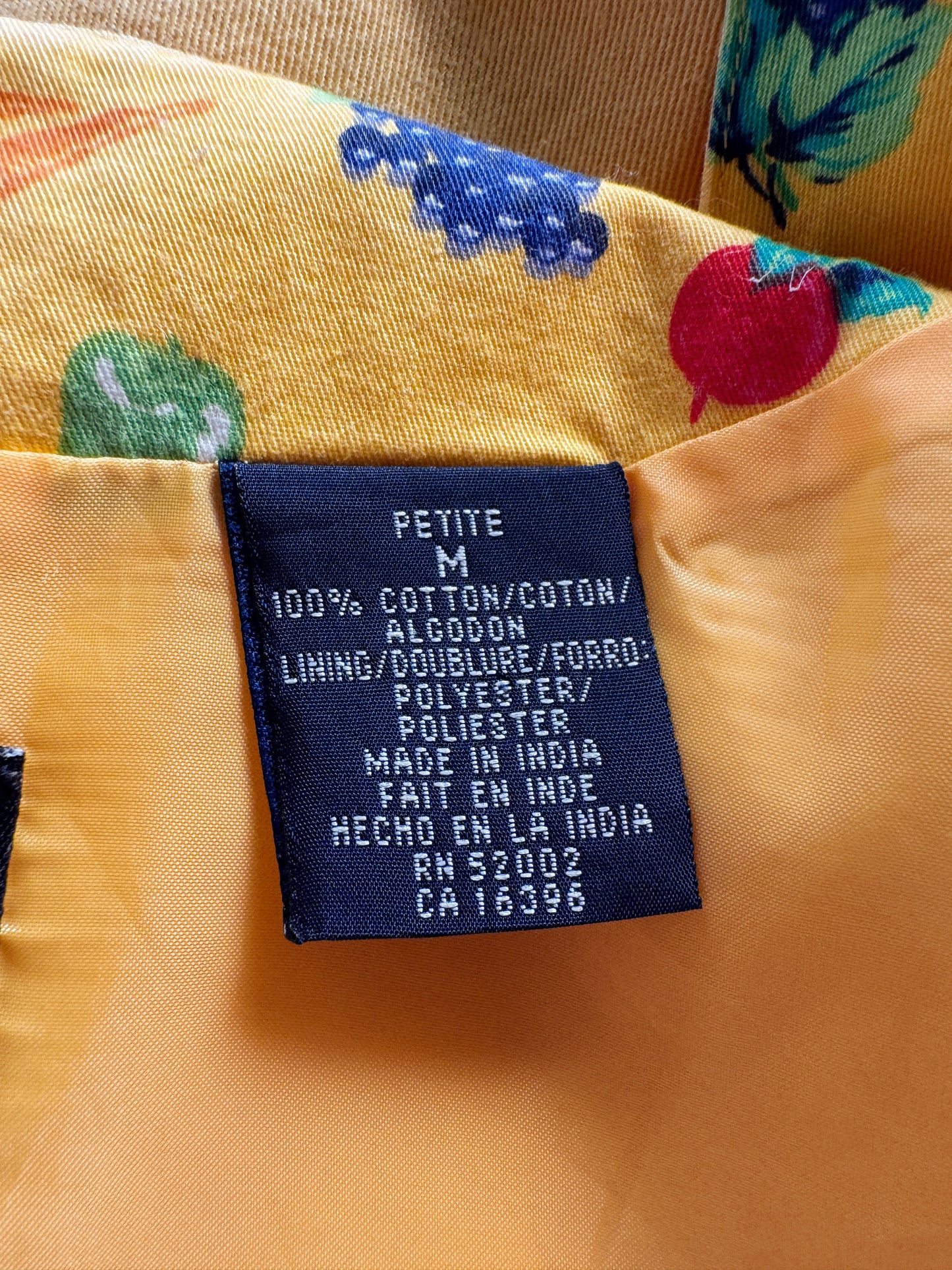 Vegetable Print 90s Vest and Short Set (M)