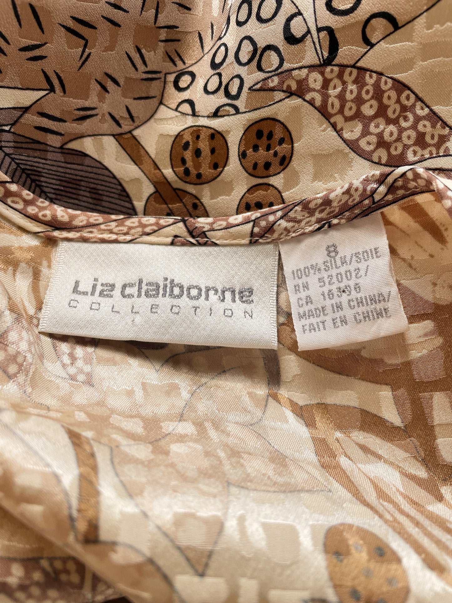 Silk Neutrals 90s Blouse (S)