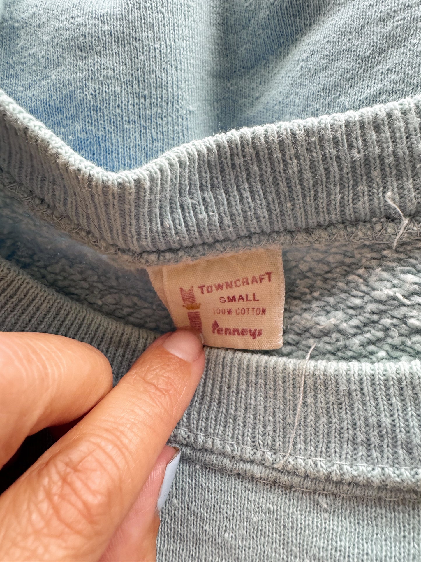 Towncroft Baby Blue Sweatshirt Shirt (S)