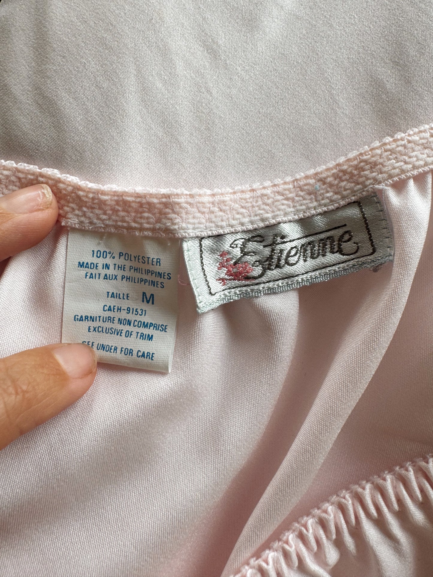 Light Pink 80s Slip Skirt (26")