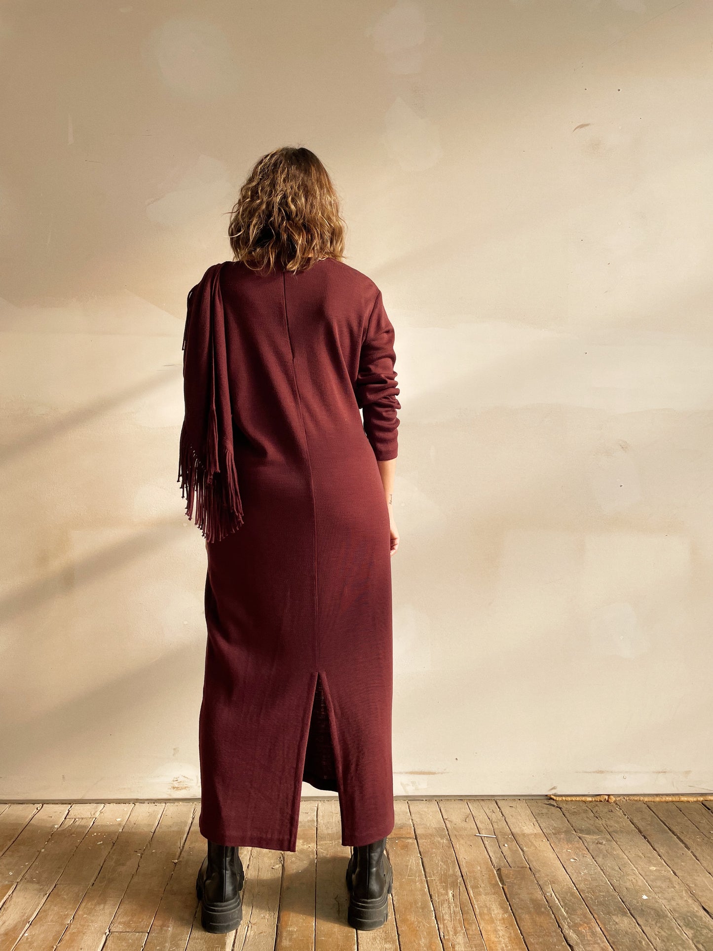 Fringe Shawl Dress (M)