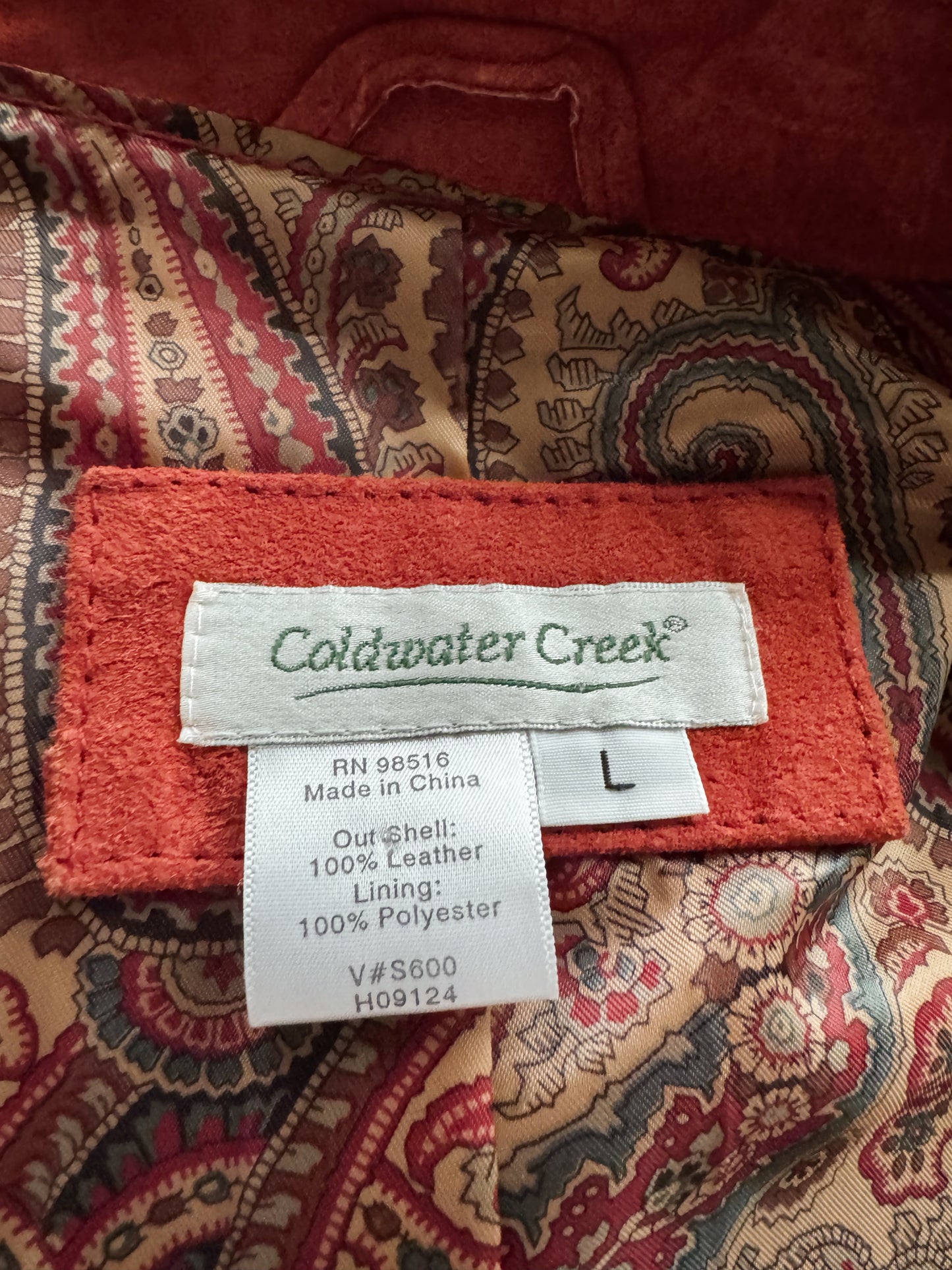 Suede 90s Burnt Orange Blazer (L)