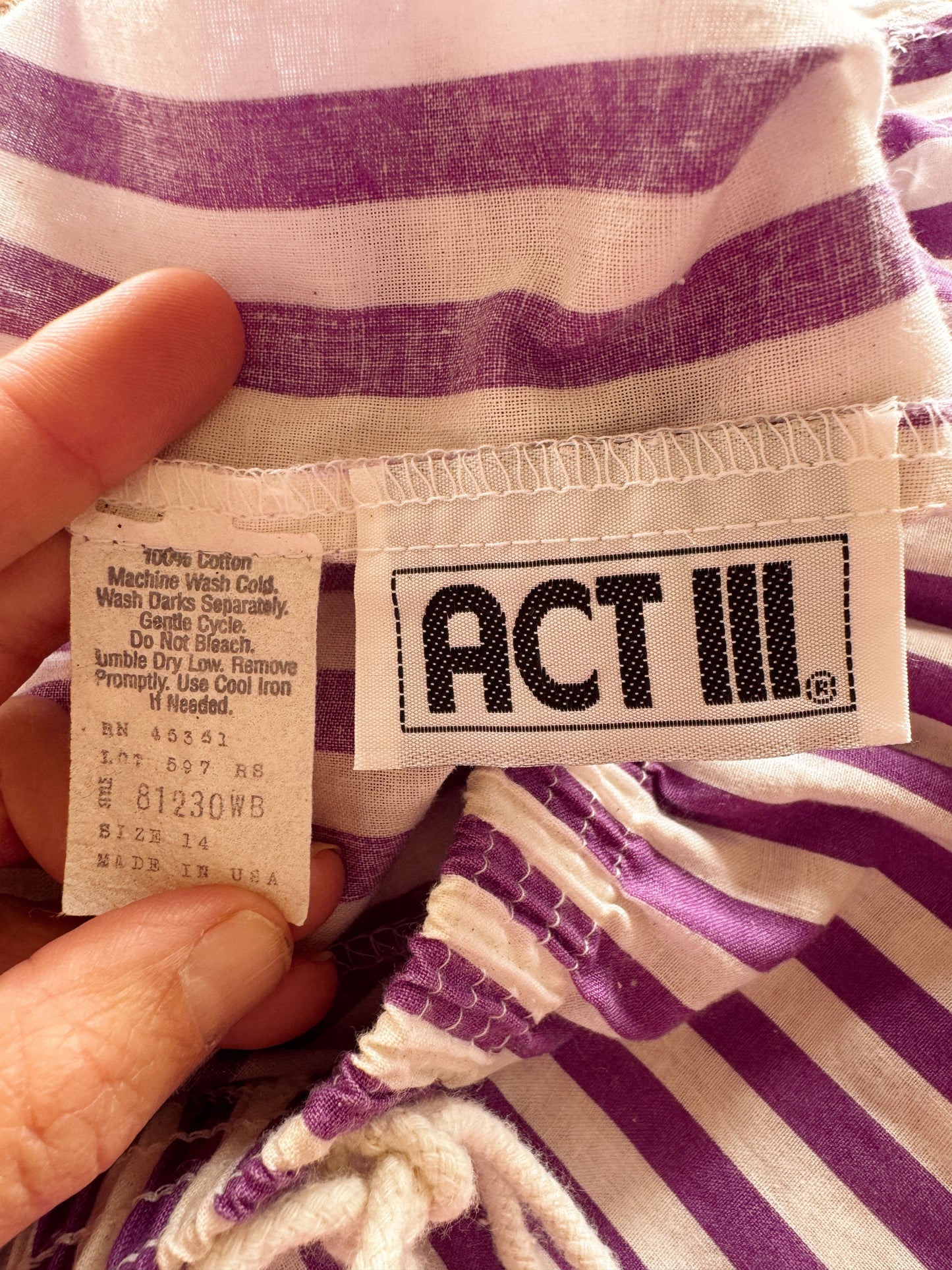 Purple Cabana Stripe 90s Shorts (26")