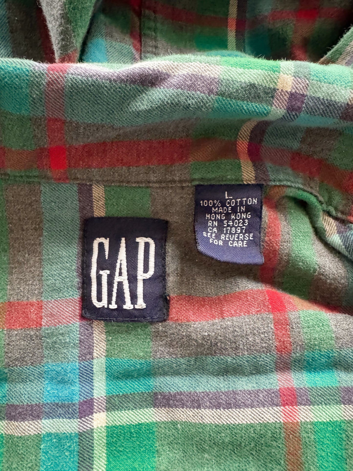 90s Gap Vintage Plaid Flannel (L)