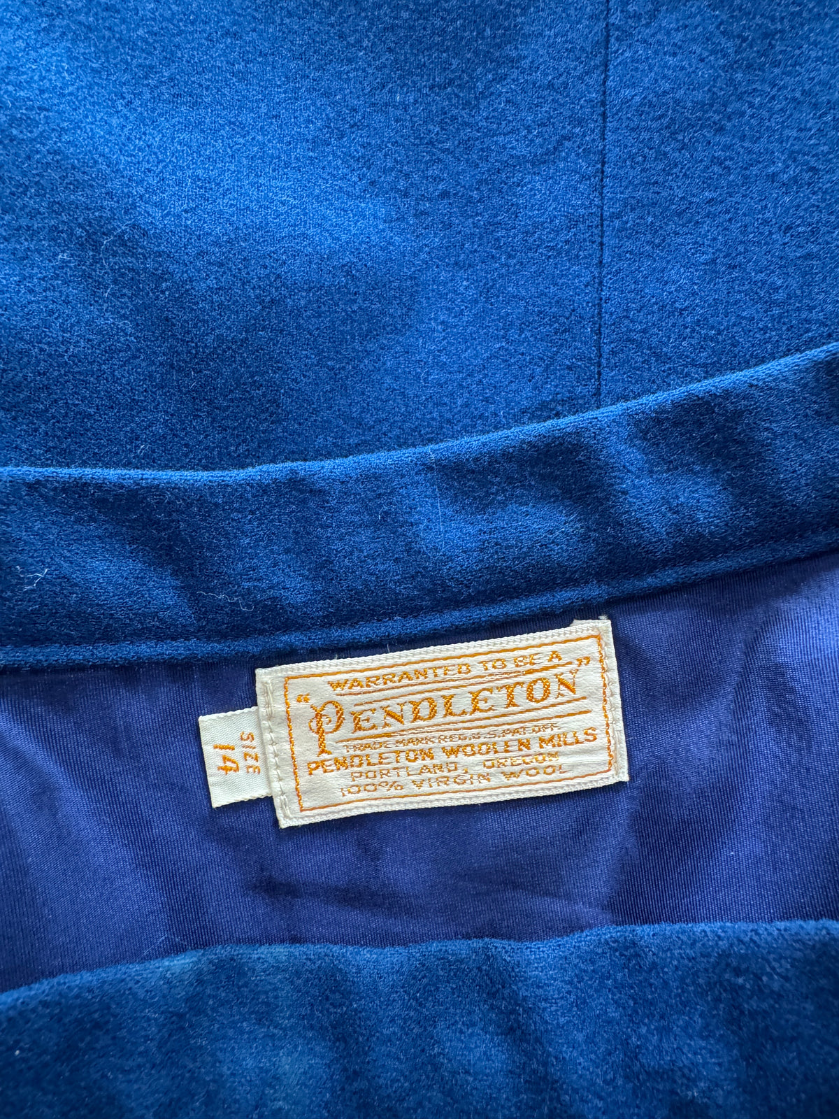 Pendleton Cobolt Blue Wool Pencil Skirt (26")
