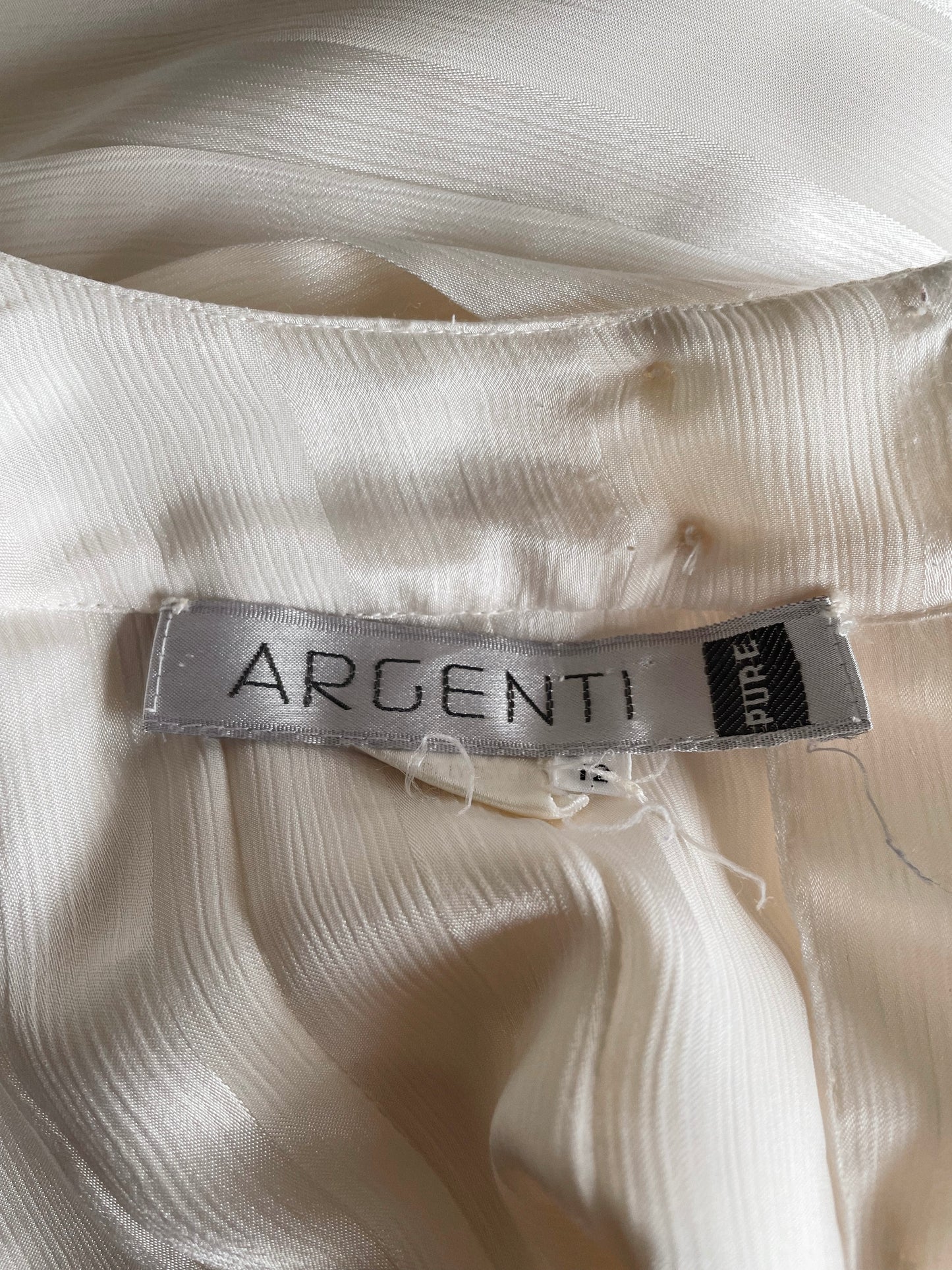 Silk Pleat Argenti Belt Dress (L)