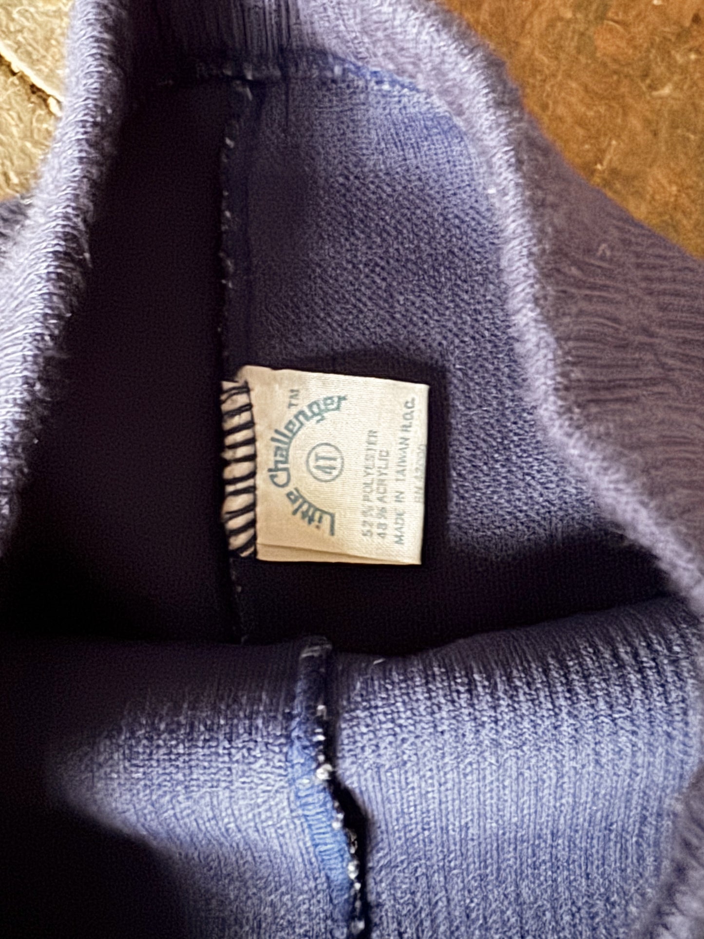 Ribbed Wide Leg 70s Navy Pant (3T)